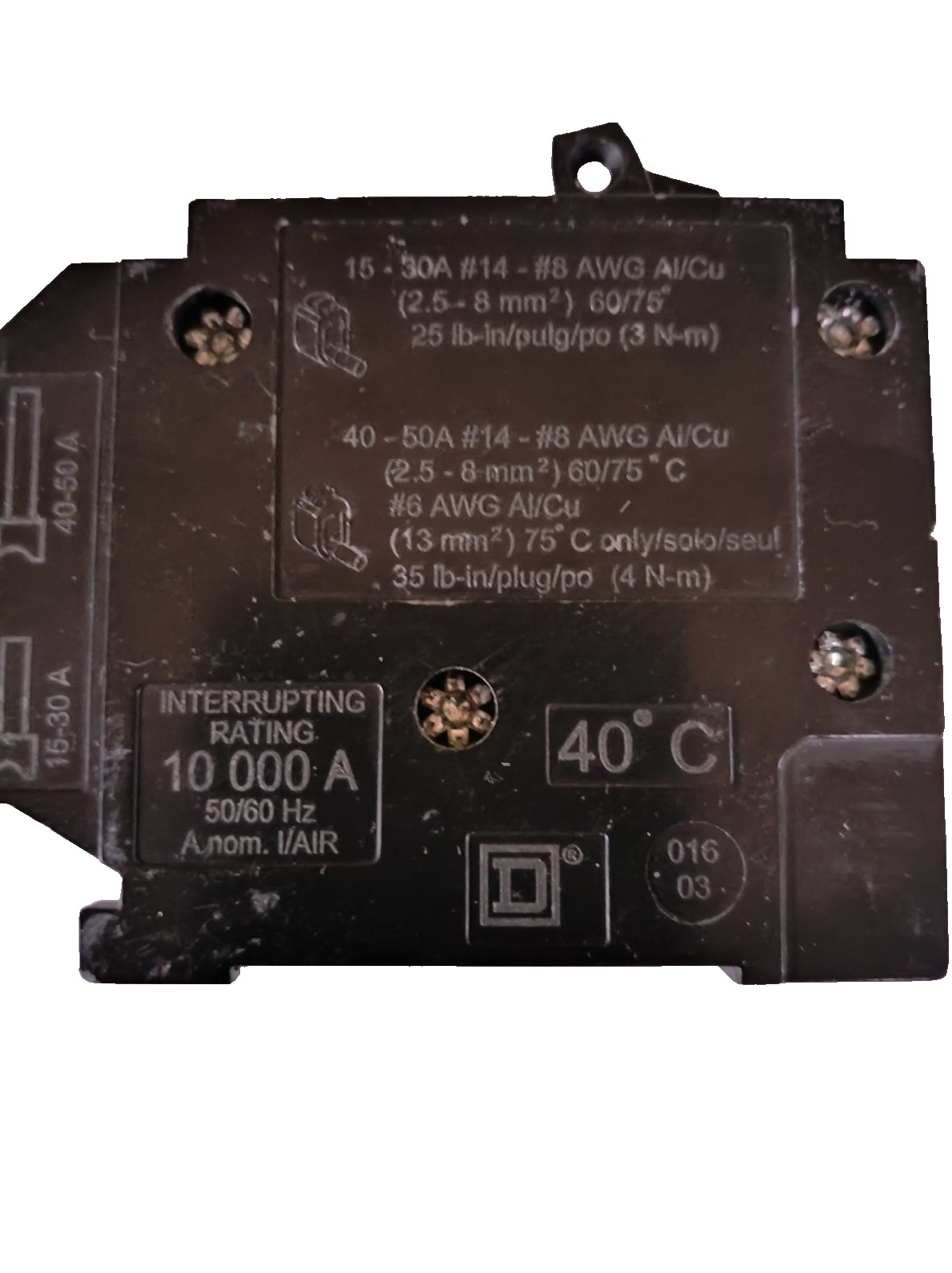 Square D Quad HOMT2525230 Plug-On 25/30A Tandem Breaker (2) 1P-25A / (1) 2P-30A
