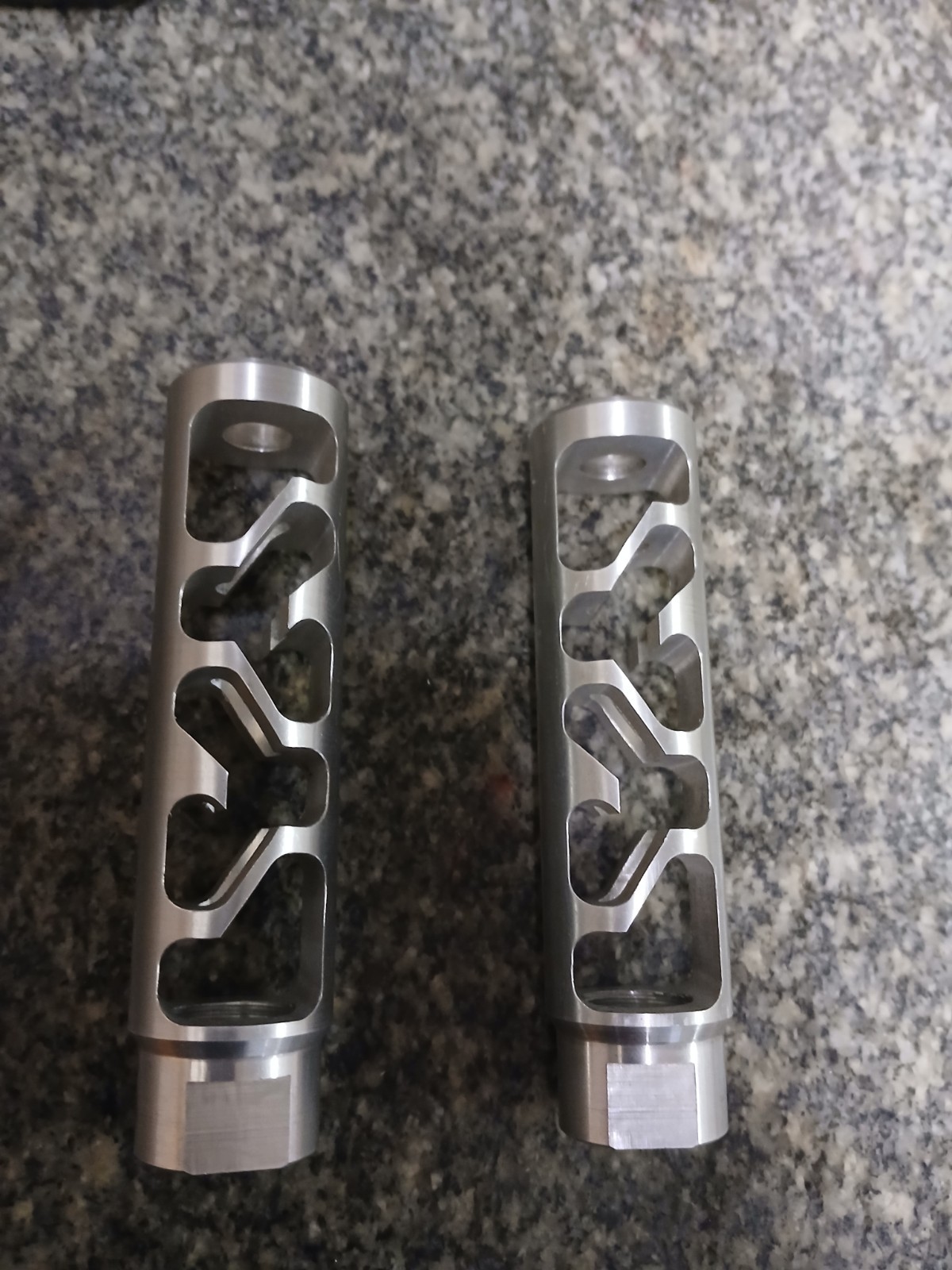 Lot Of 2 Aluminum 5/8-24 Thread Decorative Muzzle End Custom Piece