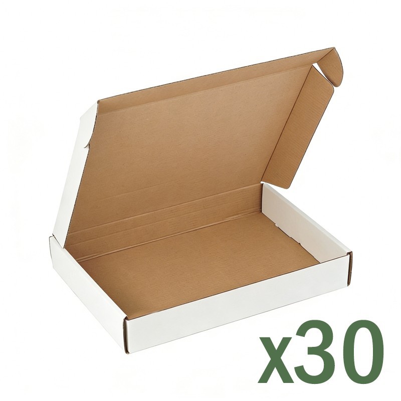 White Corrugated Mailer Boxes 7.8×5.5×1.5 Inch E-Flute Shipping Packaging Gift B