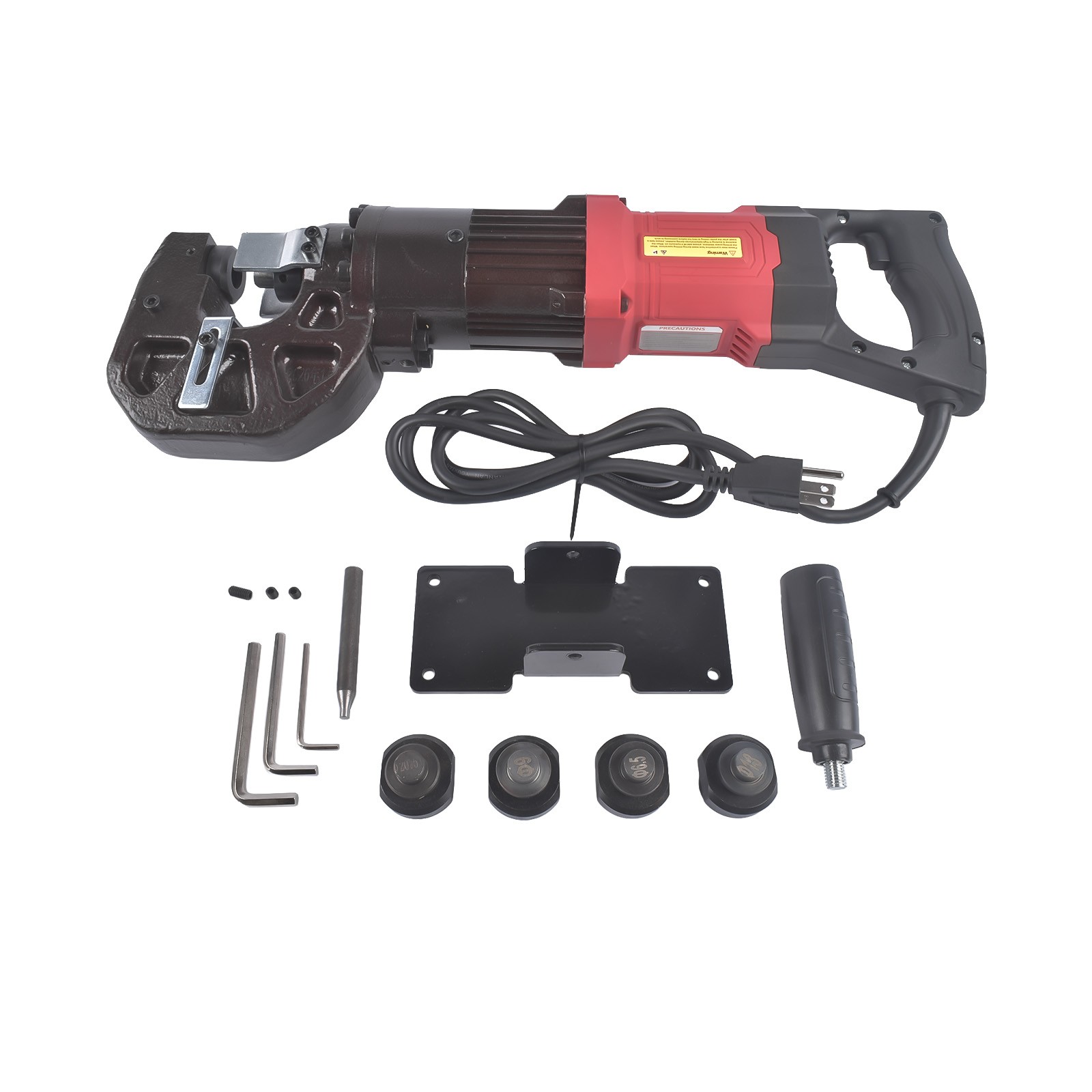 22T Heavy Duty Hydraulic Hole Punch for Metal w/5 Dies – φ6.5+φ9+φ13+φ17+φ20.5mm
