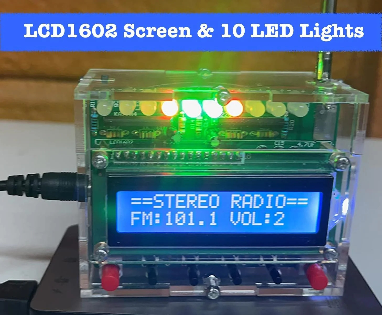 Digital FM Radio DIY Electronic Kits Soldering Practice Learning Kit 87.5-108MHz