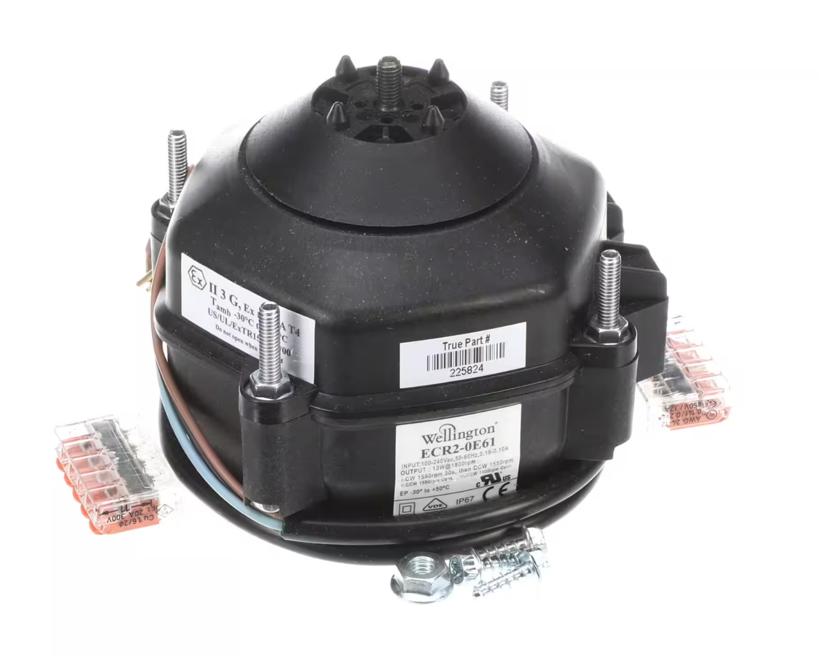 True 836283 OEM Fan Motor Kit, 100-240 Volt, 50/60HZ, 1800 Watt