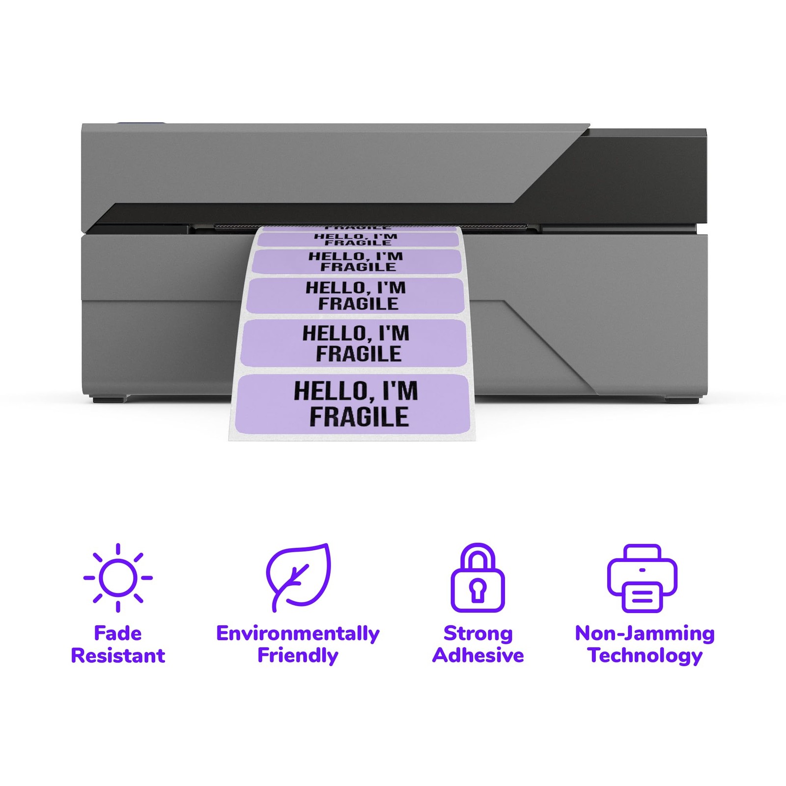 Rollo Direct Thermal 2×1 Sticker Labels – Roll of 1,000 Pink Inches,