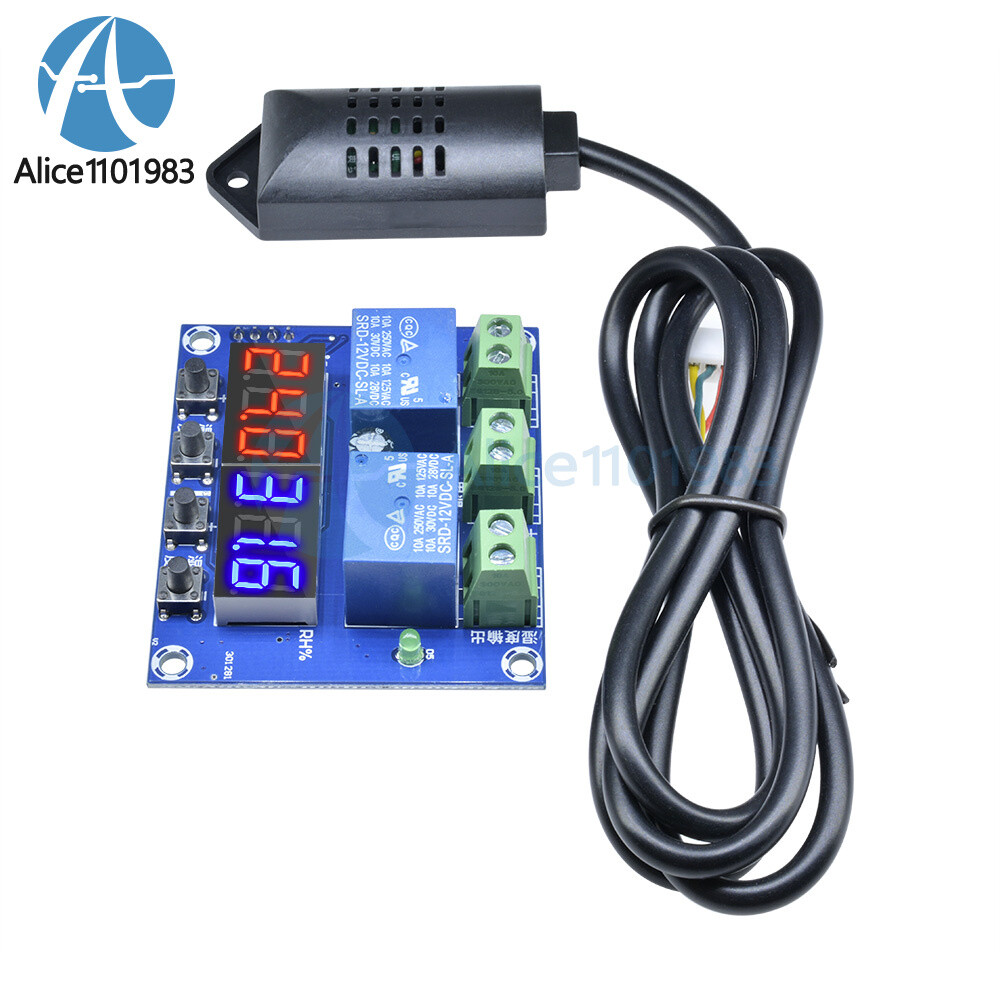 12V LED Digital Display Thermostat Temperature Humidity Controller W1209 XH-M452