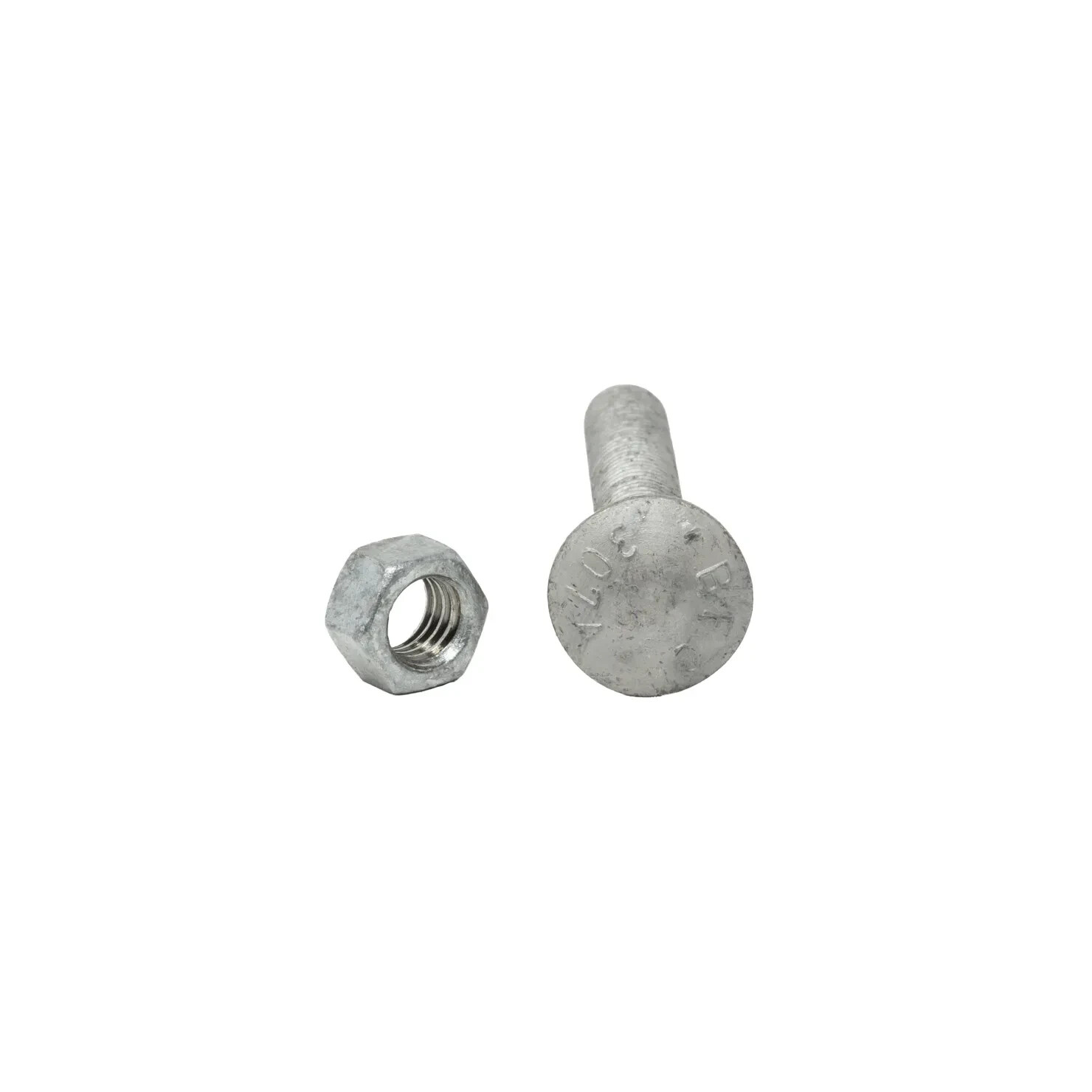 5/16″-18 x 7″ Hot Dipped Galvanized Carriage Bolt w/Nuts, Full Thread Qty 50
