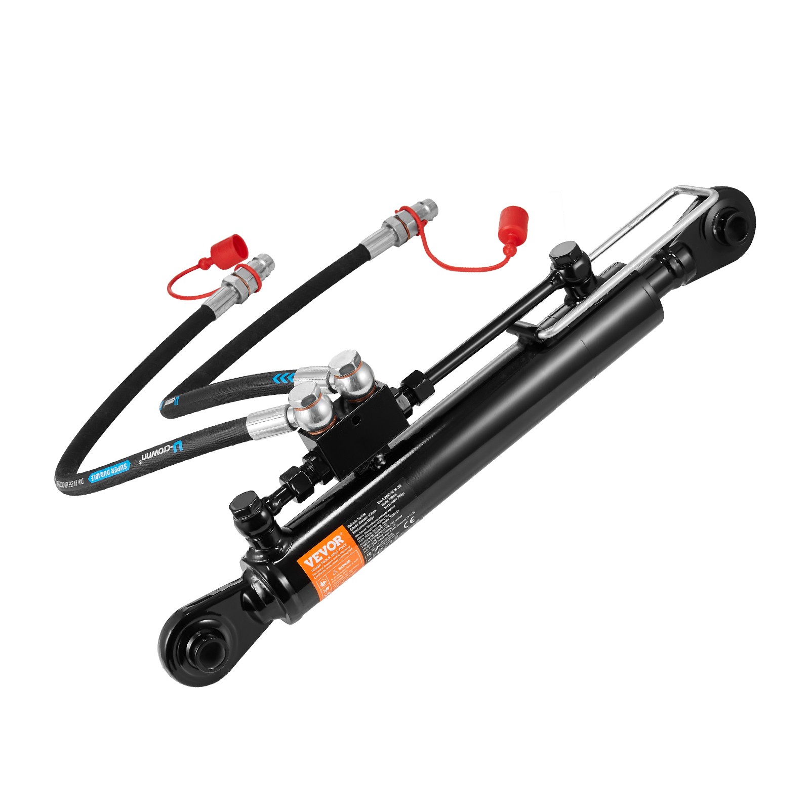 Uimoso Hydraulic Top Link Cat.1-1 / Cat.2-2 18 1/8″ – 31 7/8″ with 2x Hoses