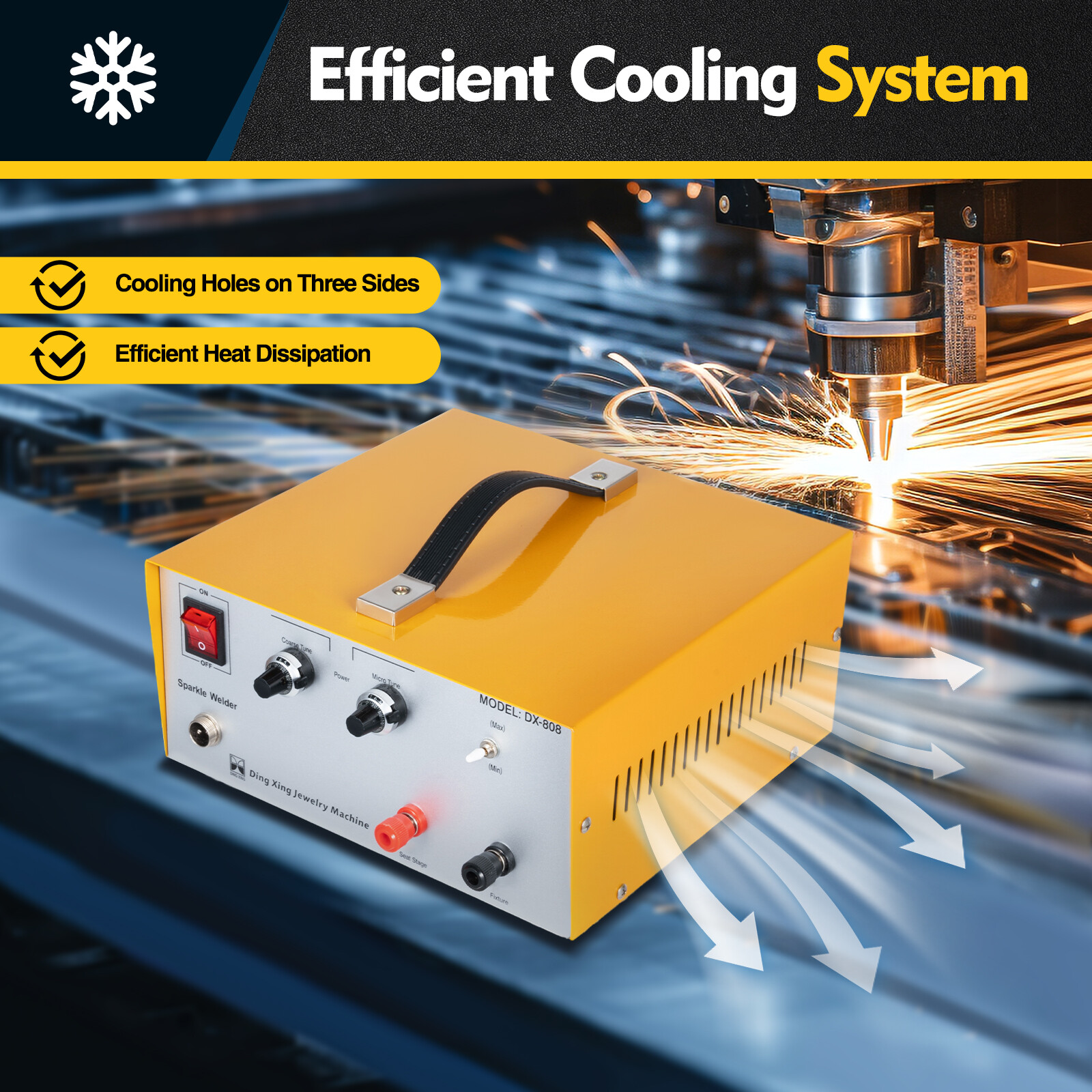 Jewelry Welding Machine Pulse Spot Welder Gold Silver Platinum Tool 390 Watt 80A