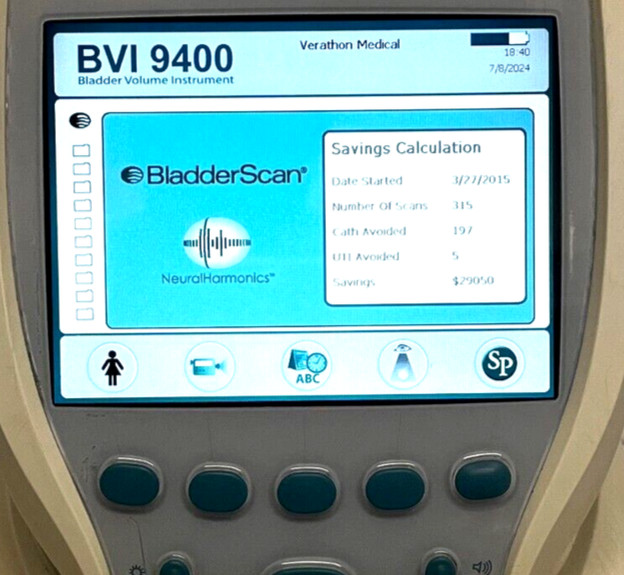 Verathon BladderScan BVI 9400 REF 0570-0190 w/ Probe & Battery