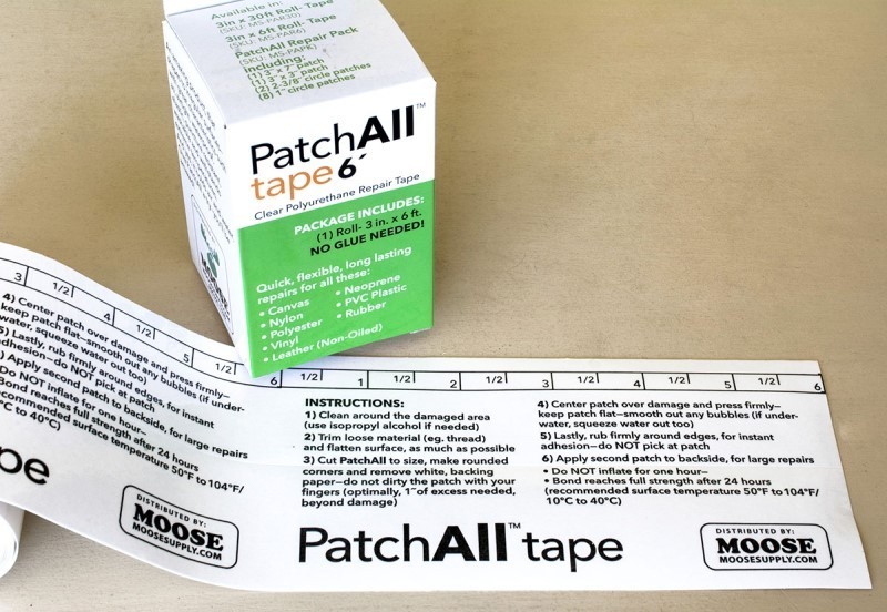 PatchAll Repair Tape Clear Waterproof Patch 6 ft Roll Vinyl Leather Canvas Seam