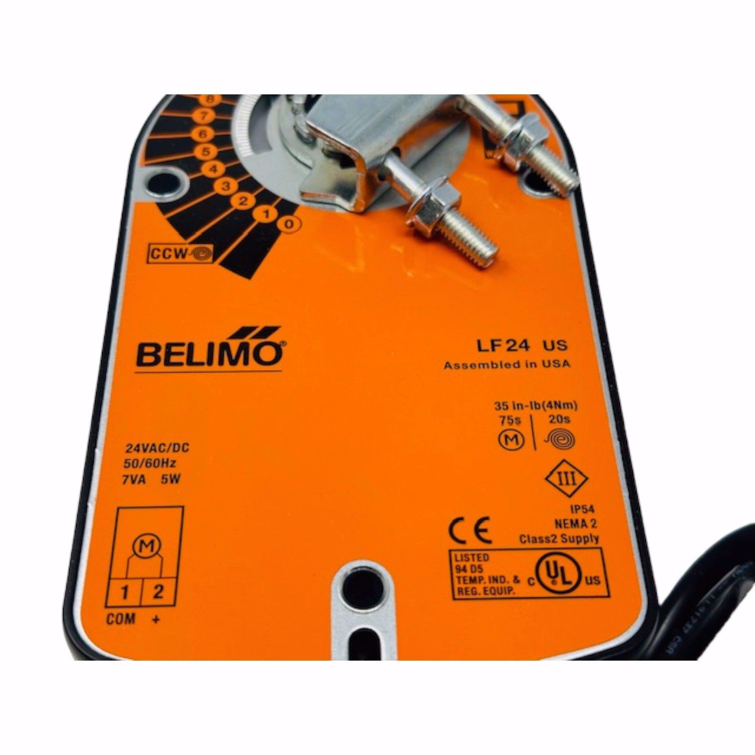 BELIMO LF24 MotorActuator Spring Return 35 in-lb On/Off 24Vac 24Vdc