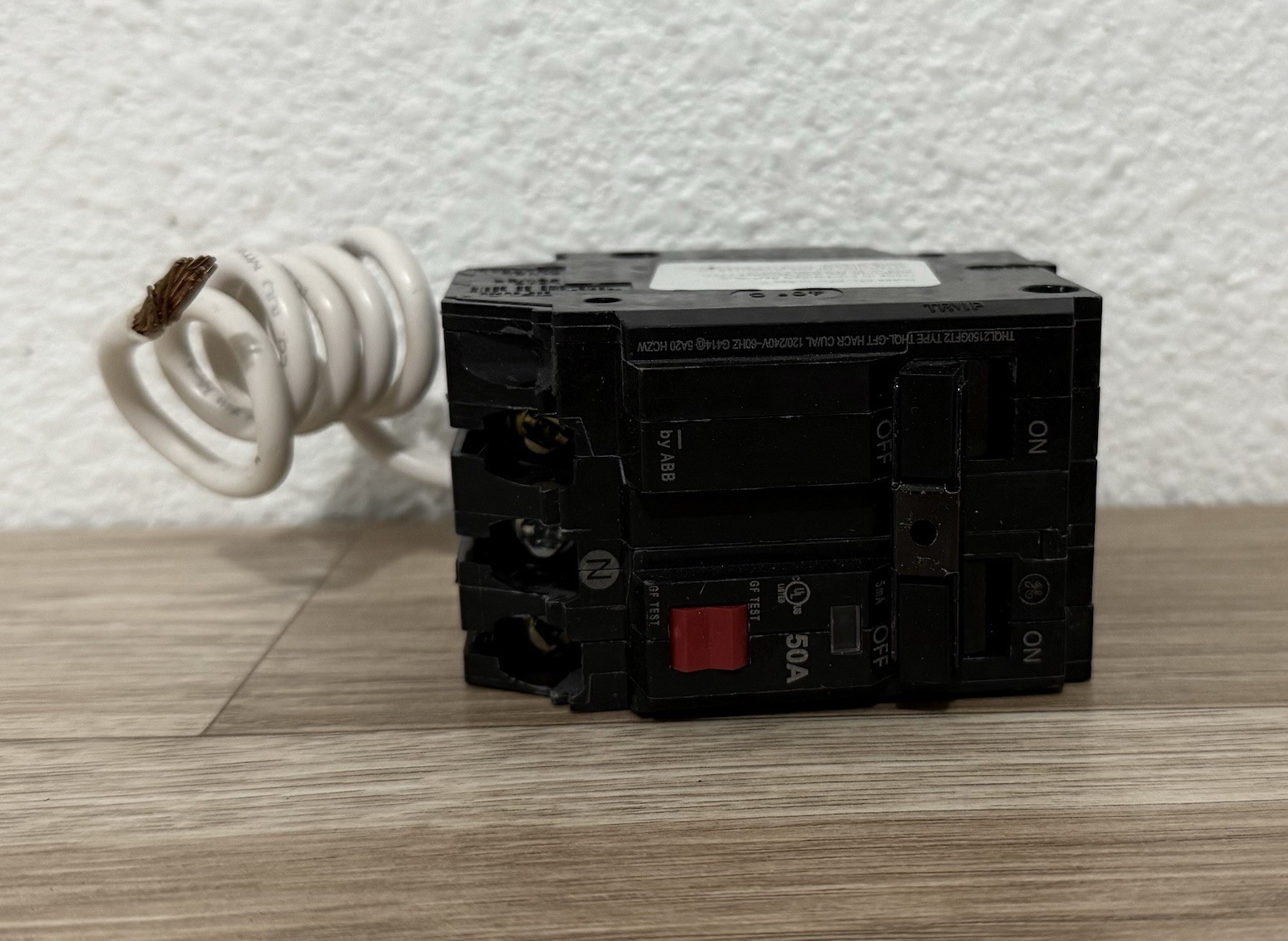 GE 50A Double Pole Ground Fault Circuit Breaker with Self-Test THQL2150GFT2P