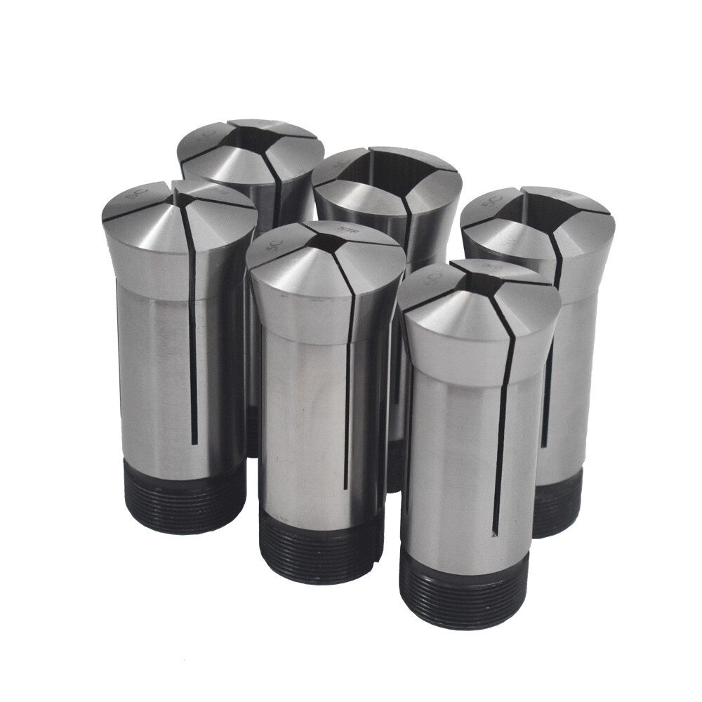 5C Square Collets 6 Pc Set 1/4, 5/16, 3/8, 1/2, 5/8, 3/4 inch High Precision