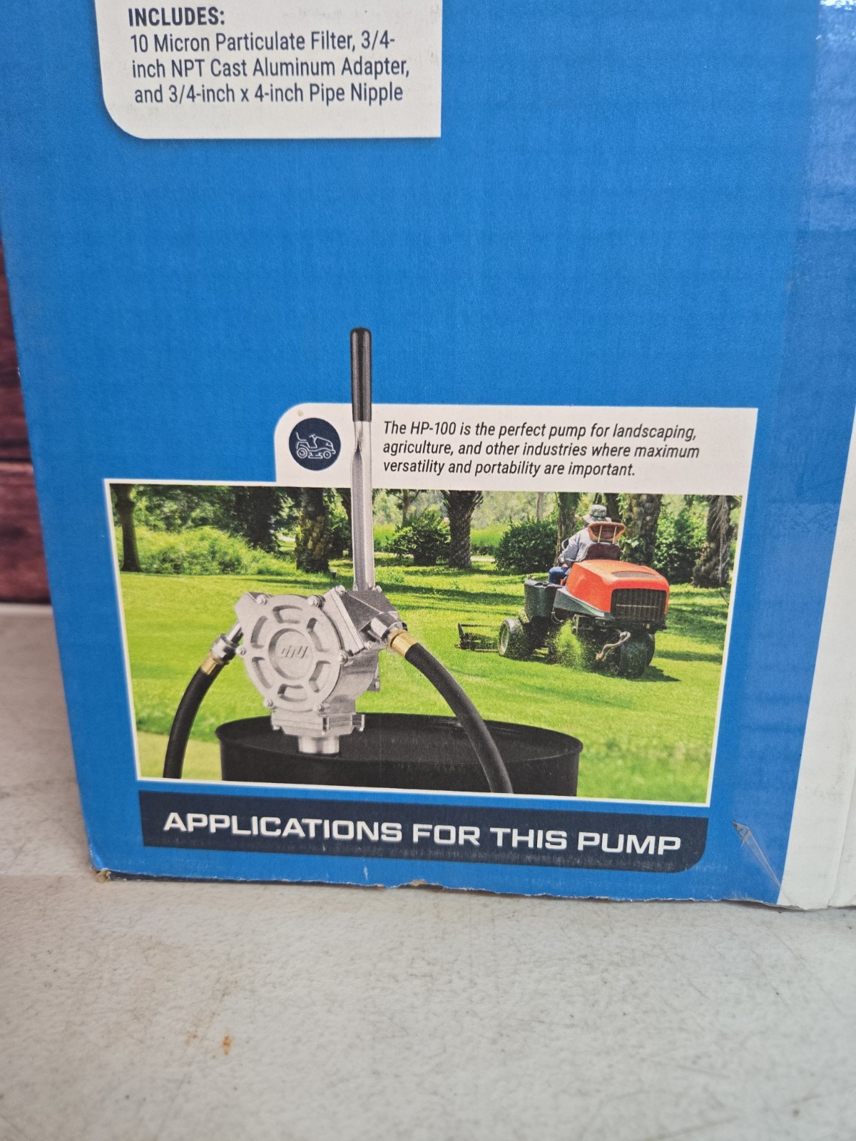 GPI HP-100-UL Lever Action Fluid Transfer Hand Pump w Fuel Filter Kit 50 GPM NEW