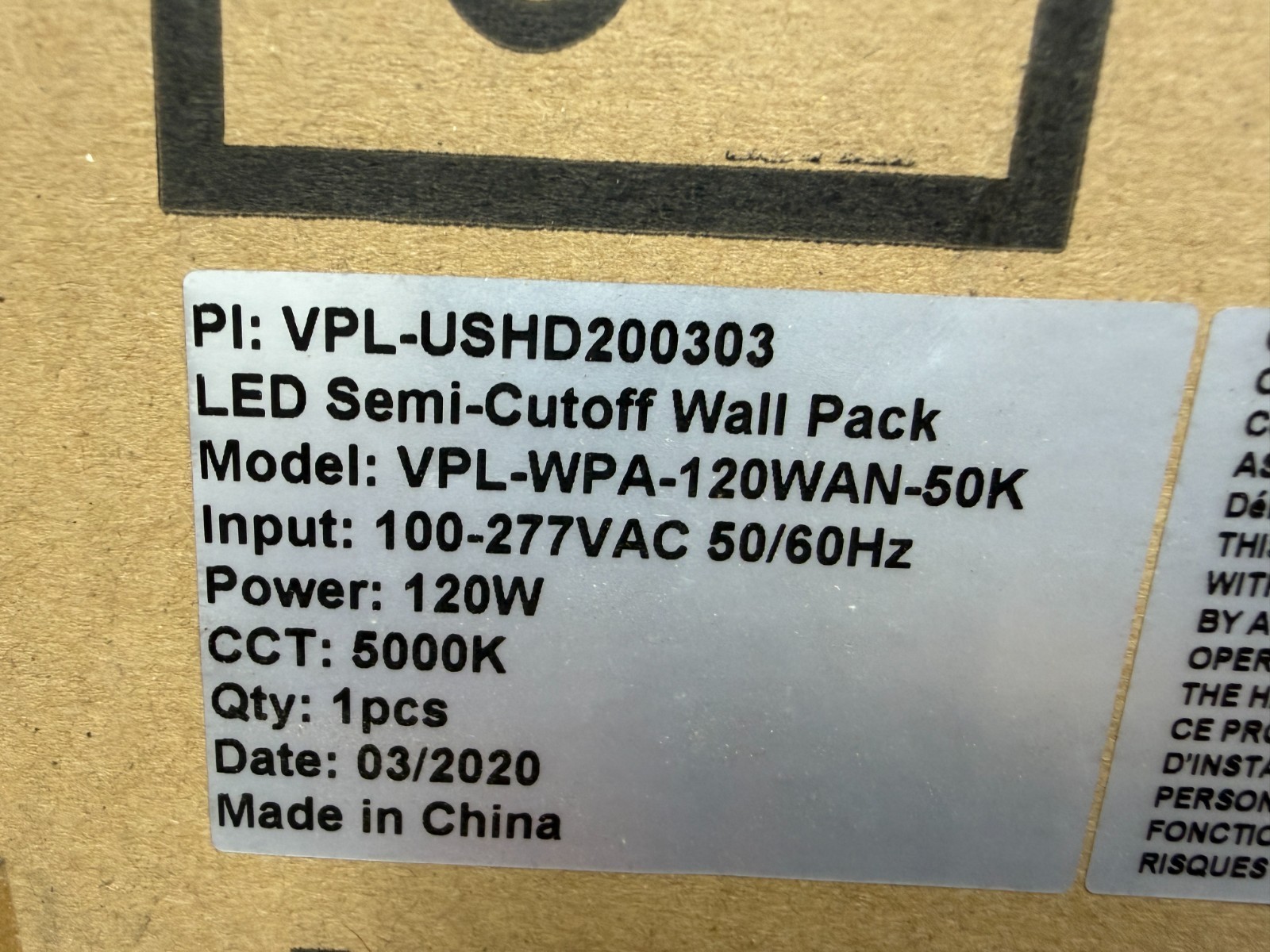 👀MAGNALUX 120W LED SEMI-CUTOFF WALL PACK HOUSING LIGHT VPL-WPA-120WAN-5