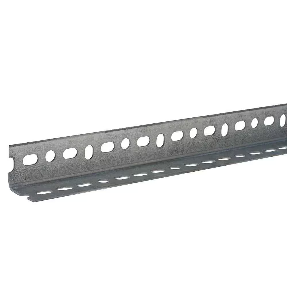 1-1/2 In. X 10 Ft.-14 Gauge Thick Zinc Plated Slotted Steel Angle Metal Stock