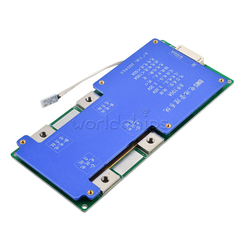 8S 24V / 4S 14.6V100A BMS LiFePO4 Battery Balance Charge Protection Board Module