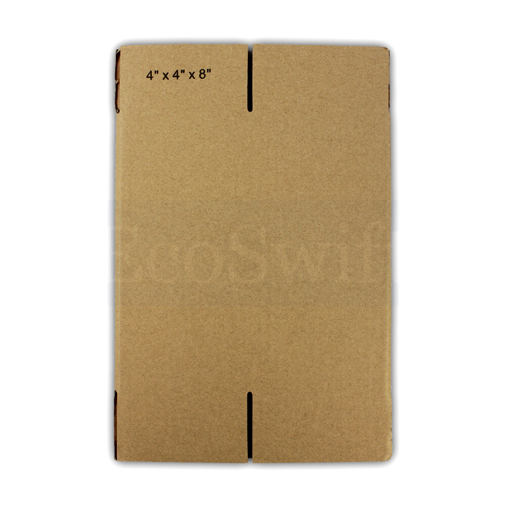 1-Box 4x4x8 EcoSwift Cardboard Packing Moving Shipping Box Corrugated Carton