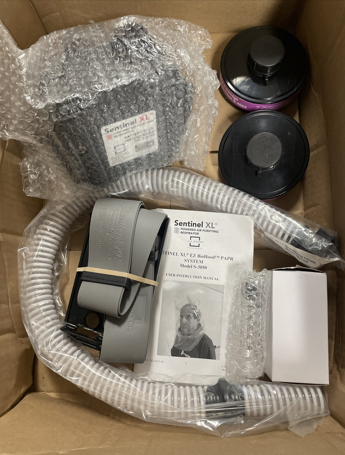 ILC DOVER SXL-HPEZR1 PAPR Biohood System, Battery Blower Charger Filter, NO HOOD