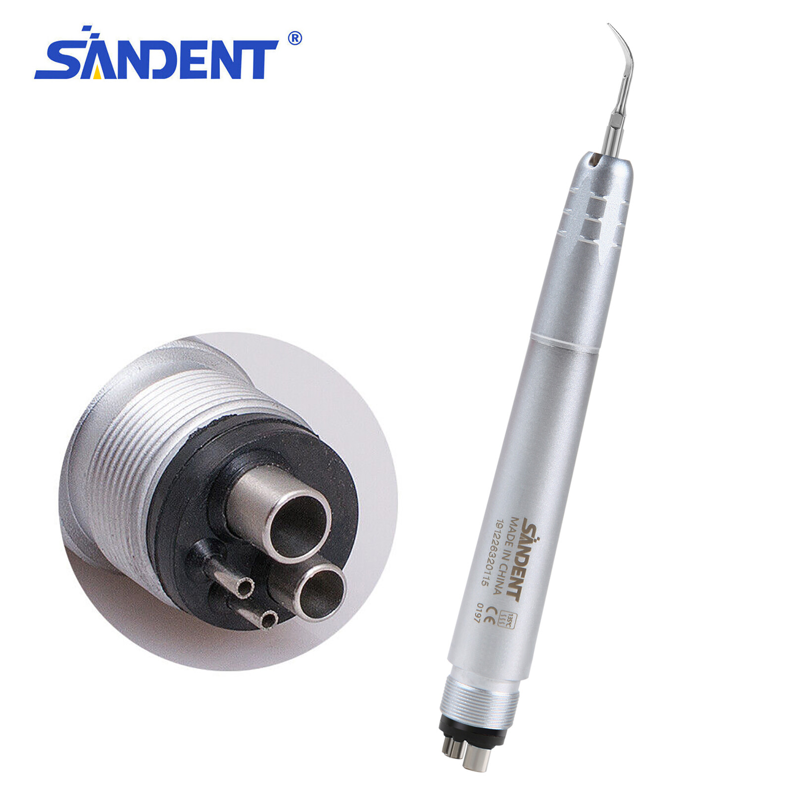 Dental Ultrasonic Air Scaler Handpiece 4 Hole +Scaling Perio Tips G1,G2,G4 SA