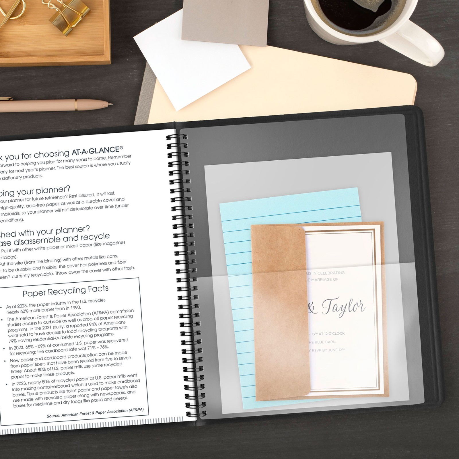 2026 At-A-Glance 70-260-05 15-Month Monthly Planner, 9 x 11″, Black Cover