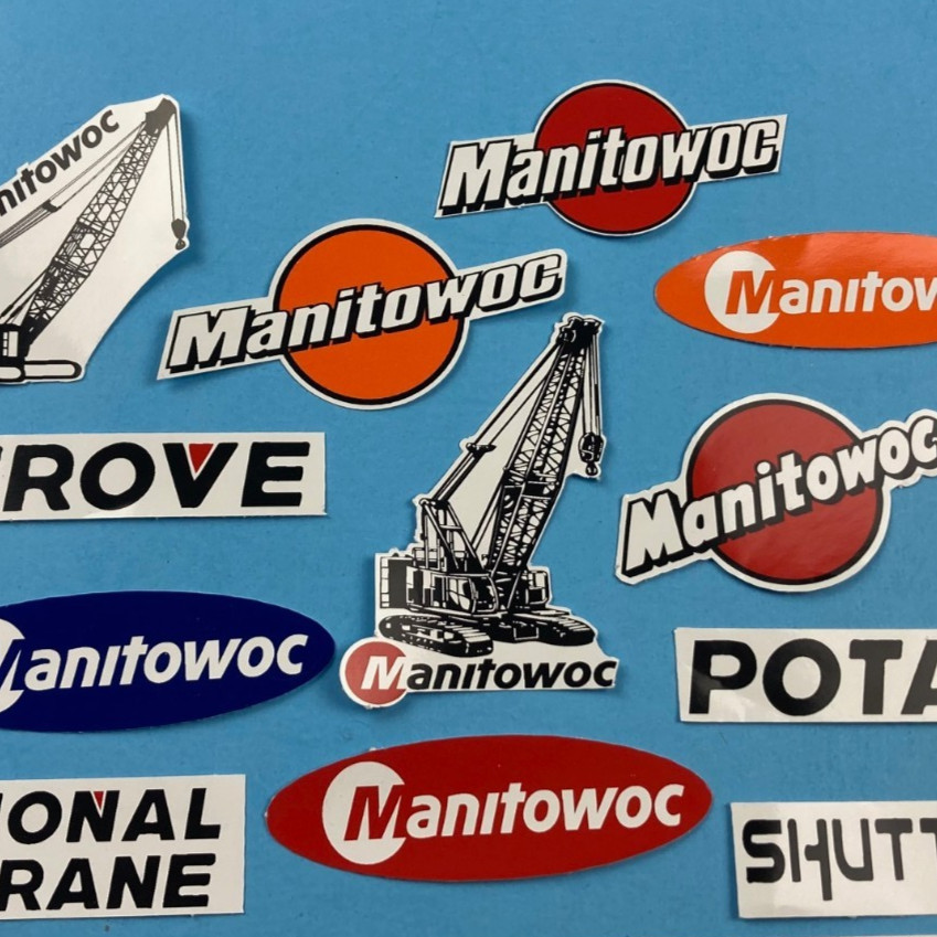 12 Pack of Decal Stickers Manitowoc Potain National Crane Grove ShuttleLift