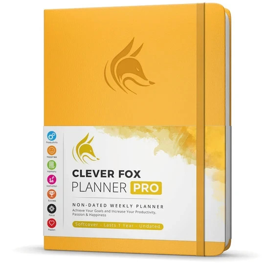 Clever Fox Planner PRO Weekly Life Planner Amber Yellow