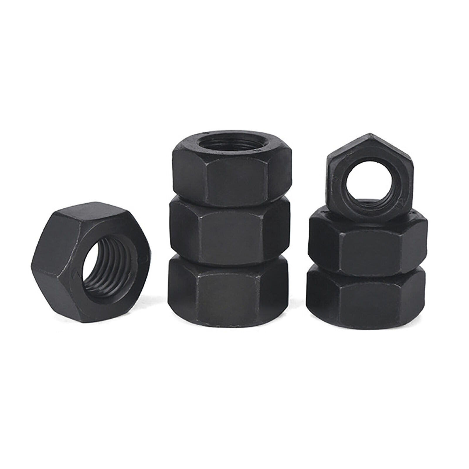 M2/M2.5-M30 BLACK HEX FULL NUTS HIGH TENSILE GRADE 8.8 HEXAGON LOCK NUTS DIN 934