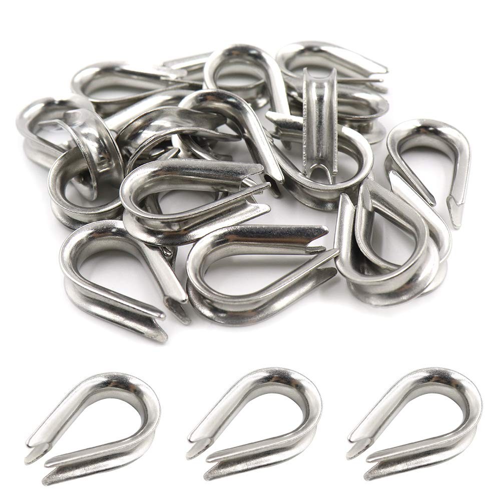 M5 Stainless Steel Thimble For 5/32 3/16 Dia Wire Rope Cable Thimbles Rigging2