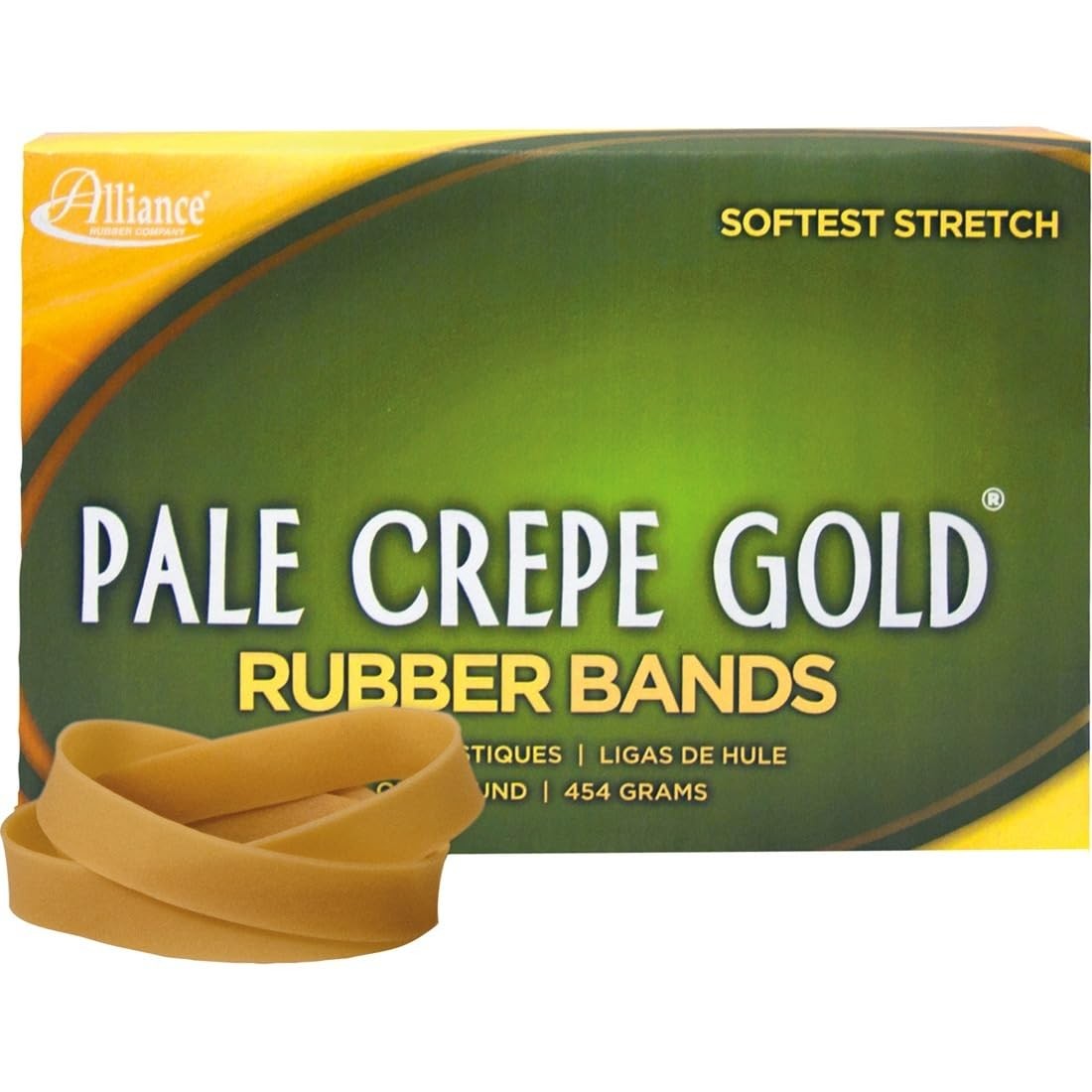Rubber 20845 Pale Crepe Gold Rubber Bands Size #84, 1 lb Box Contains Approx….