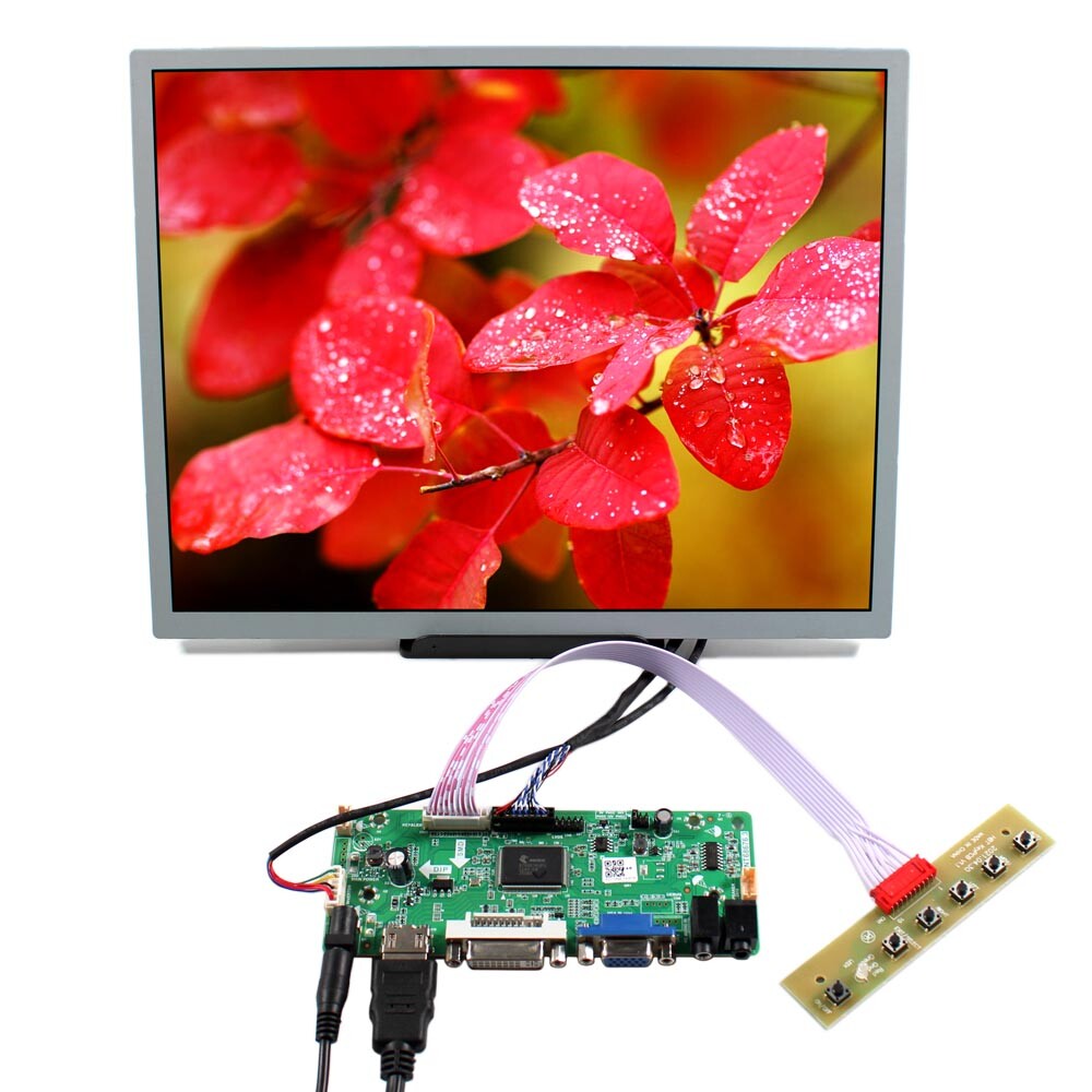 DVI VGA HDMI LCD Controller Board With 12.1″ LQ121S1LG73 800X600 LCD Screen