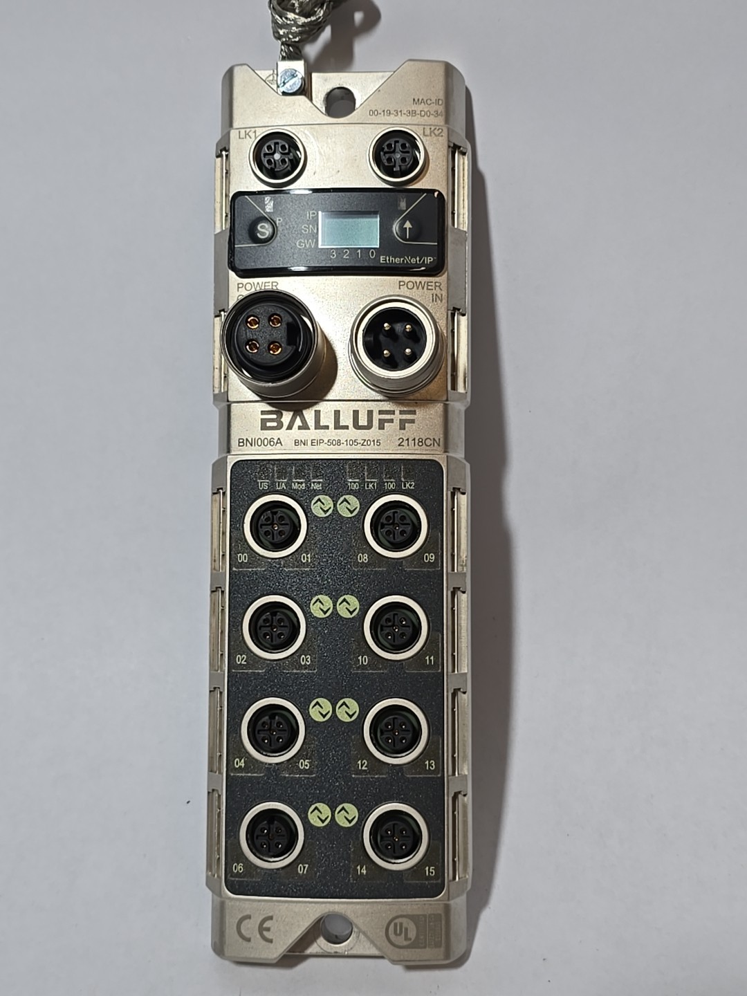 Balluff BNI006A EthNet/IP Digital I/O Fieldbus Netwrk Block BNI EIP-508-105-Z015