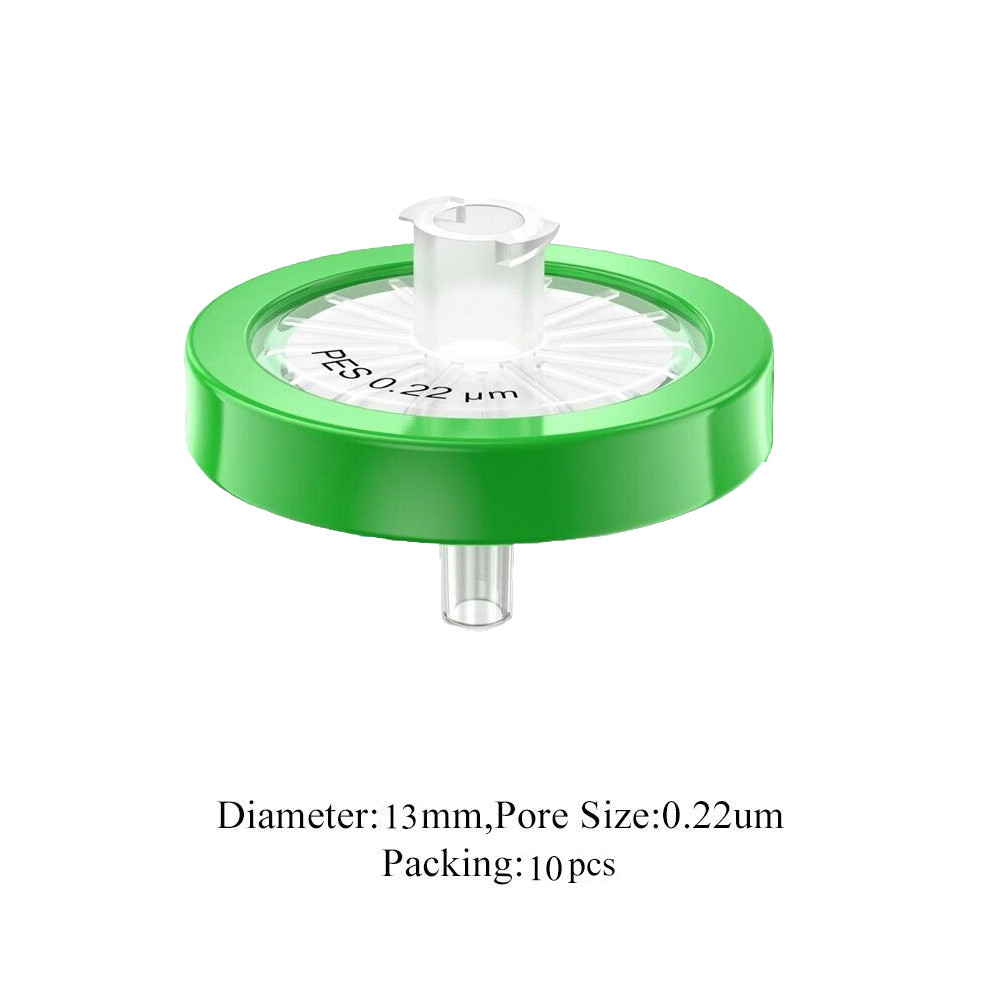 100PCS PES Syringe Needle Filter 25mm 0.22μm Disposable Hydrophilic Prefilter GC