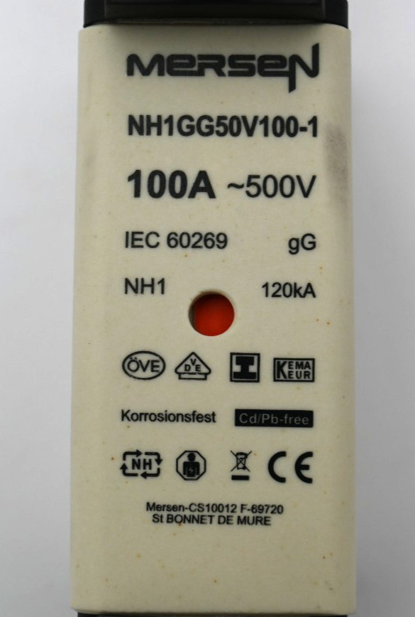 MERSEN NH1GG50V100-1 FUSE 100A~500V W215184 BOX OF 3PCS