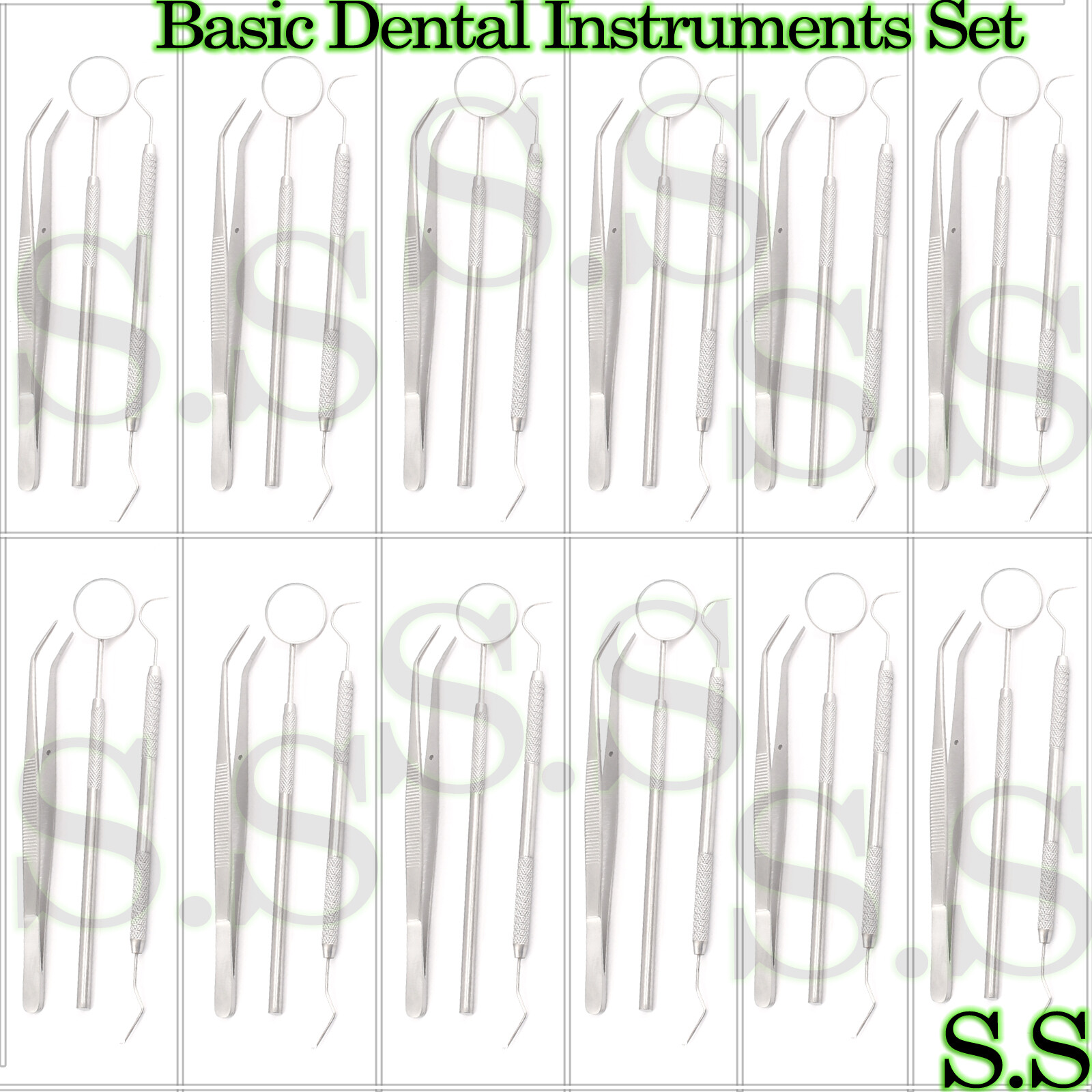 45 Instruments Basic Dental Set Mirror Explorer College plier Good Quality NEW