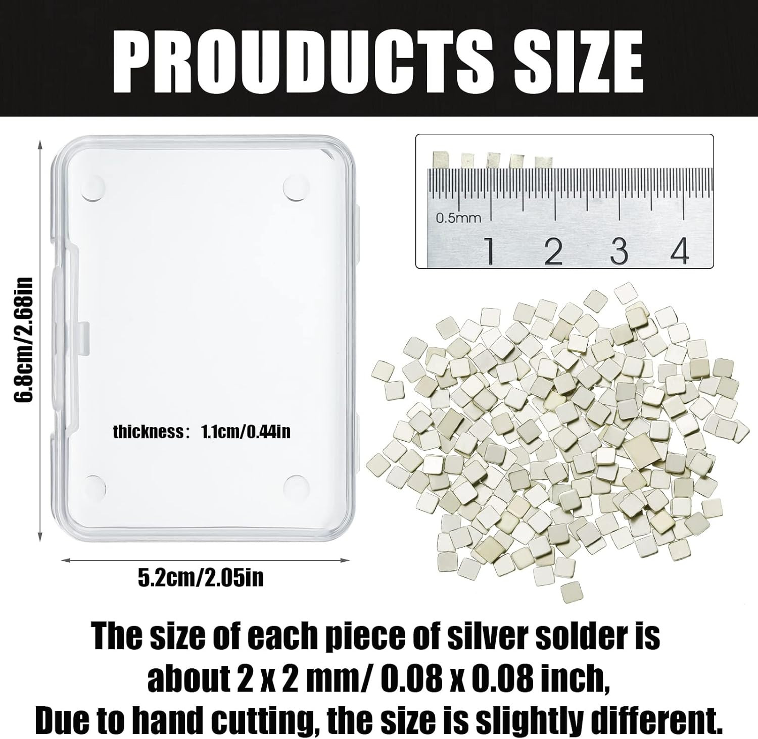 Moxweyeni 3 Grams Silver Chip Solder Jewelry Precut Chips Solder Flux Ultra Tiny