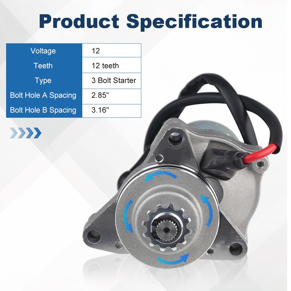 Starter Compatible with Tao Tao 125Cc 110Cc-50Cc with Relay ATV Coolster Motor C