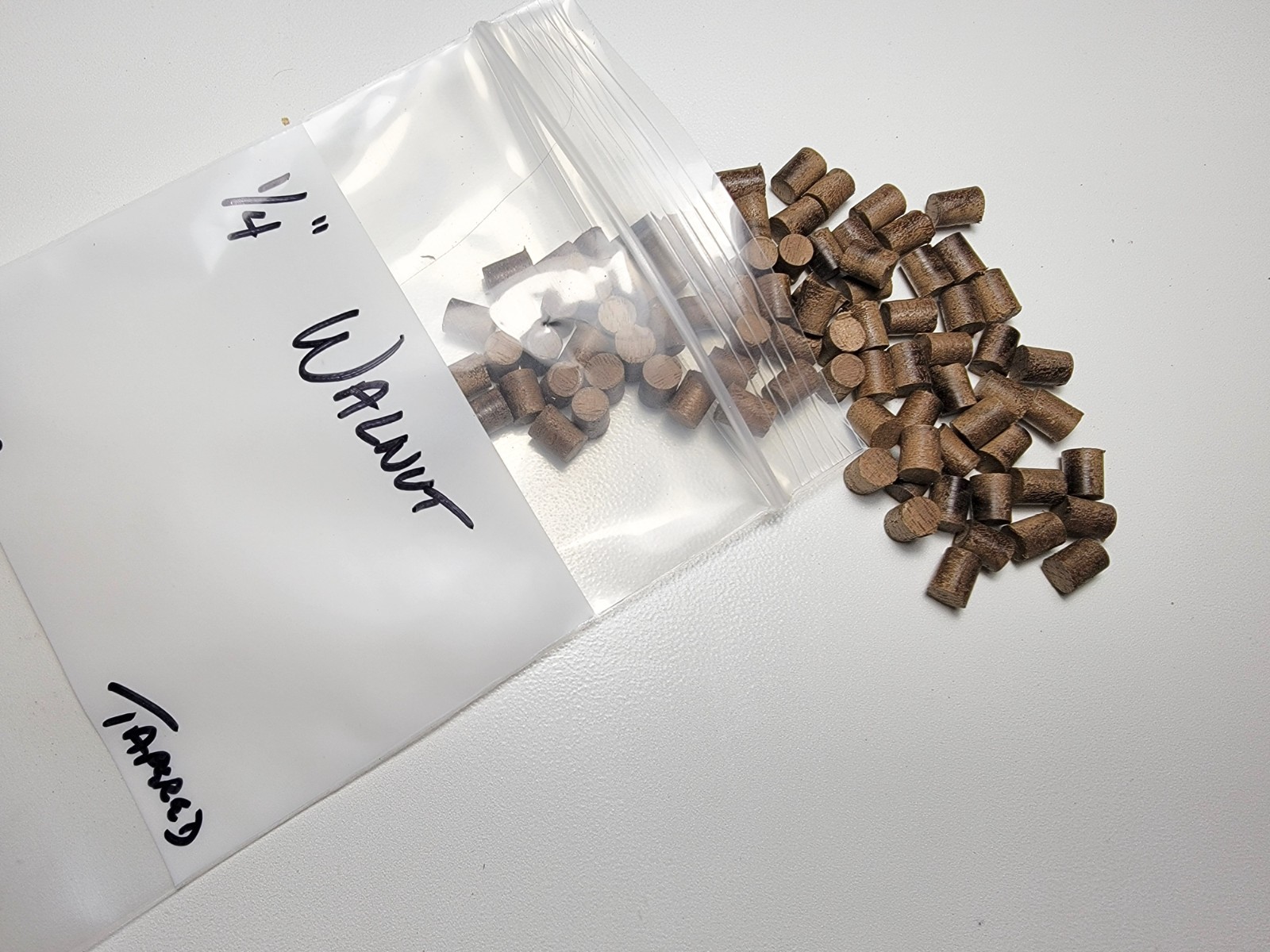 Walnut Tapered Wood Plugs, 1/4, 3/8, 1/2, 3/4″ diameters