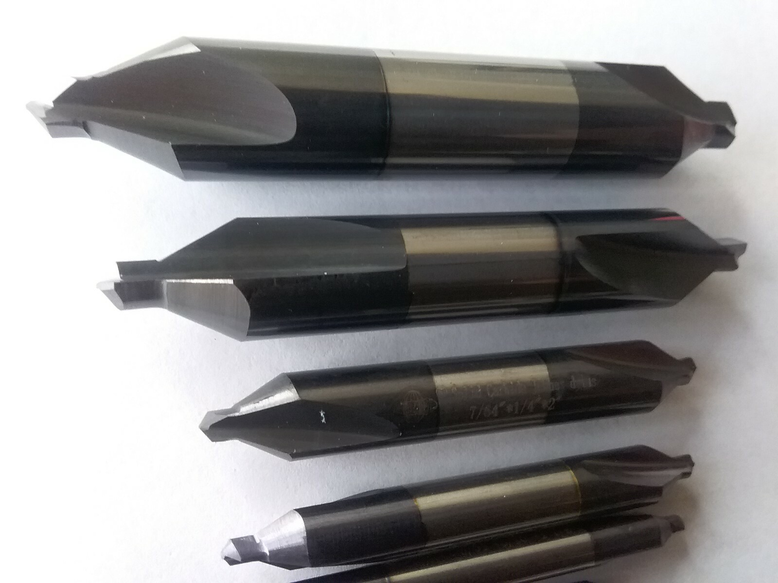 6pcs solid carbide center drills Tialn coated #1,#2,#3,#4,#5,#6, 530-CTN