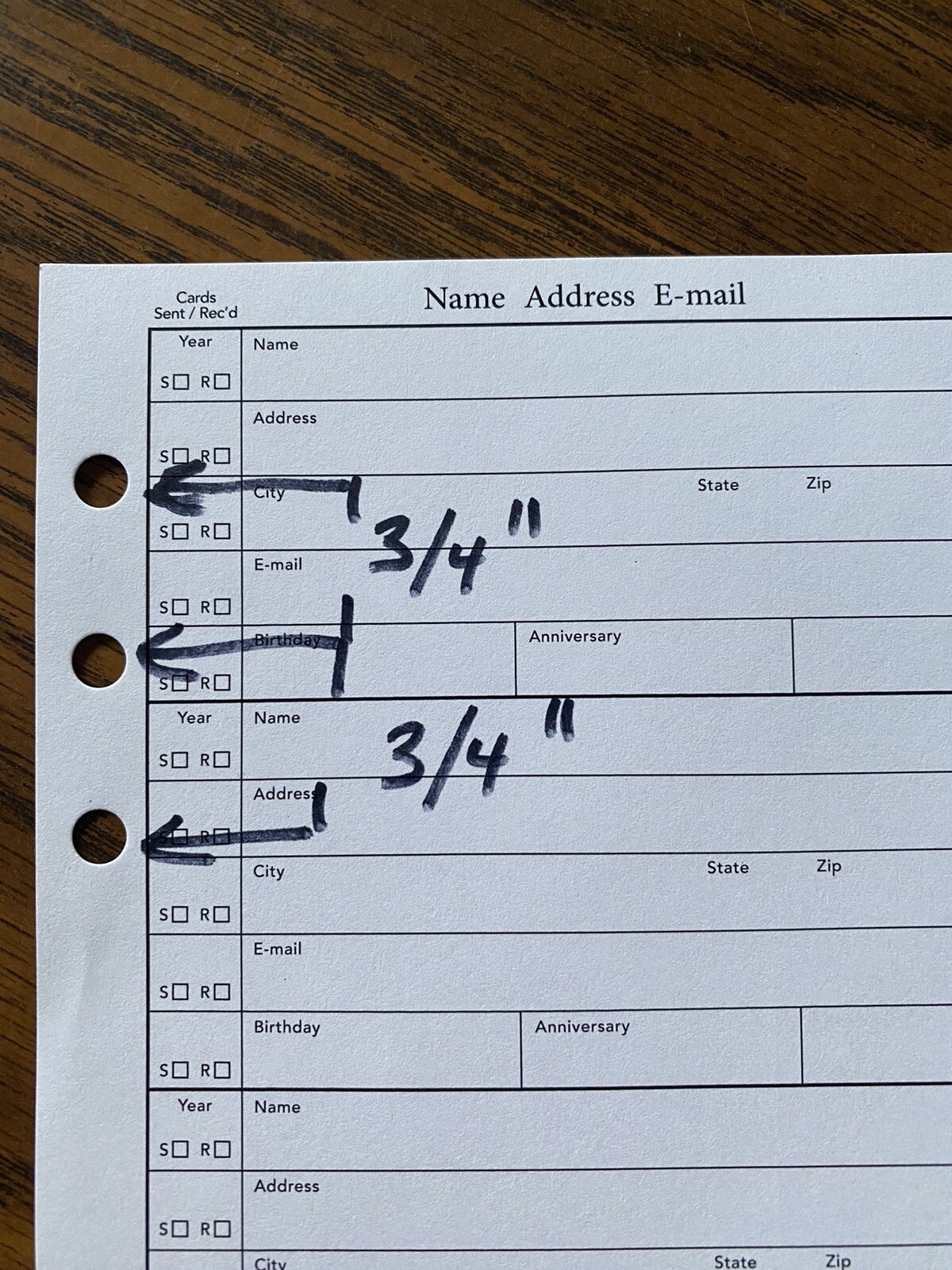 5 3/4 x 7 Inches Address BOOK REFILL 48 Pages ( 24 Sheets ) Fits Older Hallmark