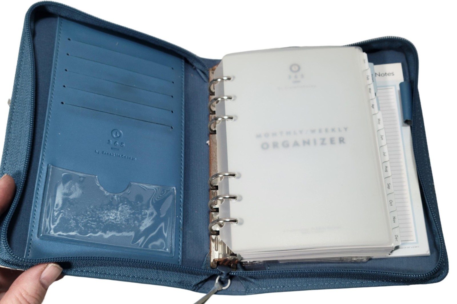 Franklin Covey 365 Monthly Weekly Organizer Planner Blue 6 Ring 8.5″x6.5″