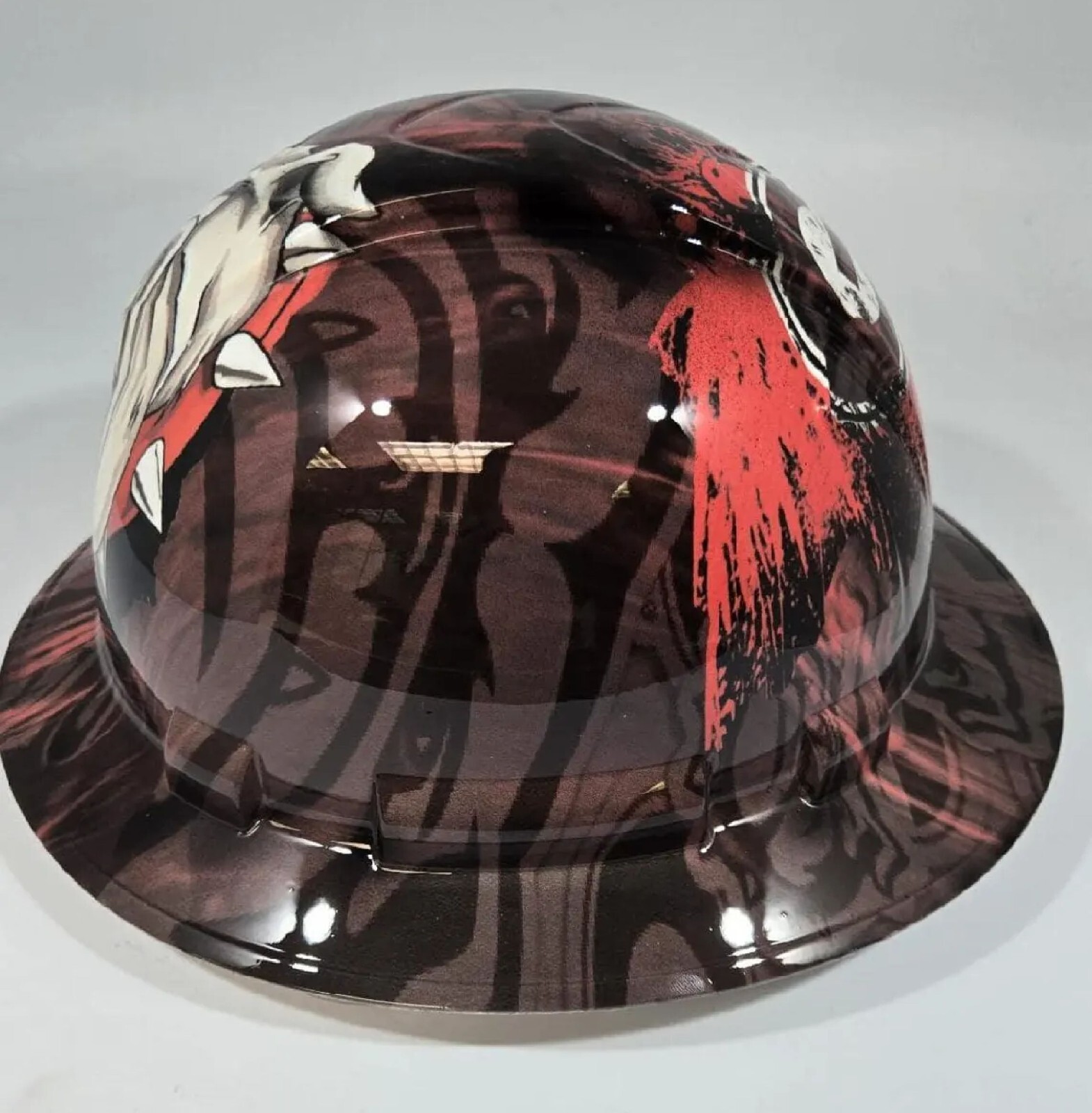 New Full Brim Hard Hat Custom Hydro Dipped GEORGIA BULLDOGS