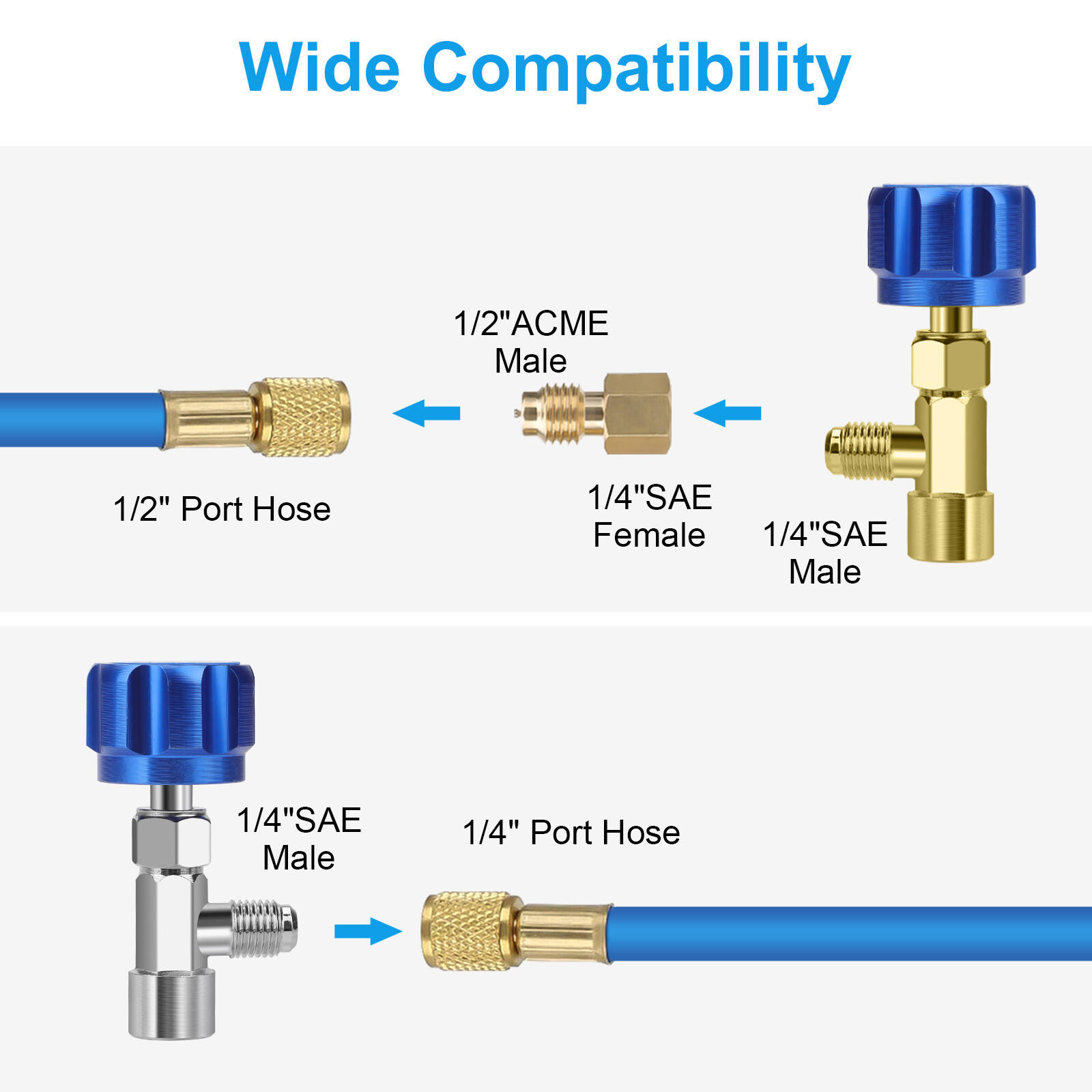 R1234YF Quick Coupler Self-Sealing Puncture Type Can Tap Valve Core Remover Set