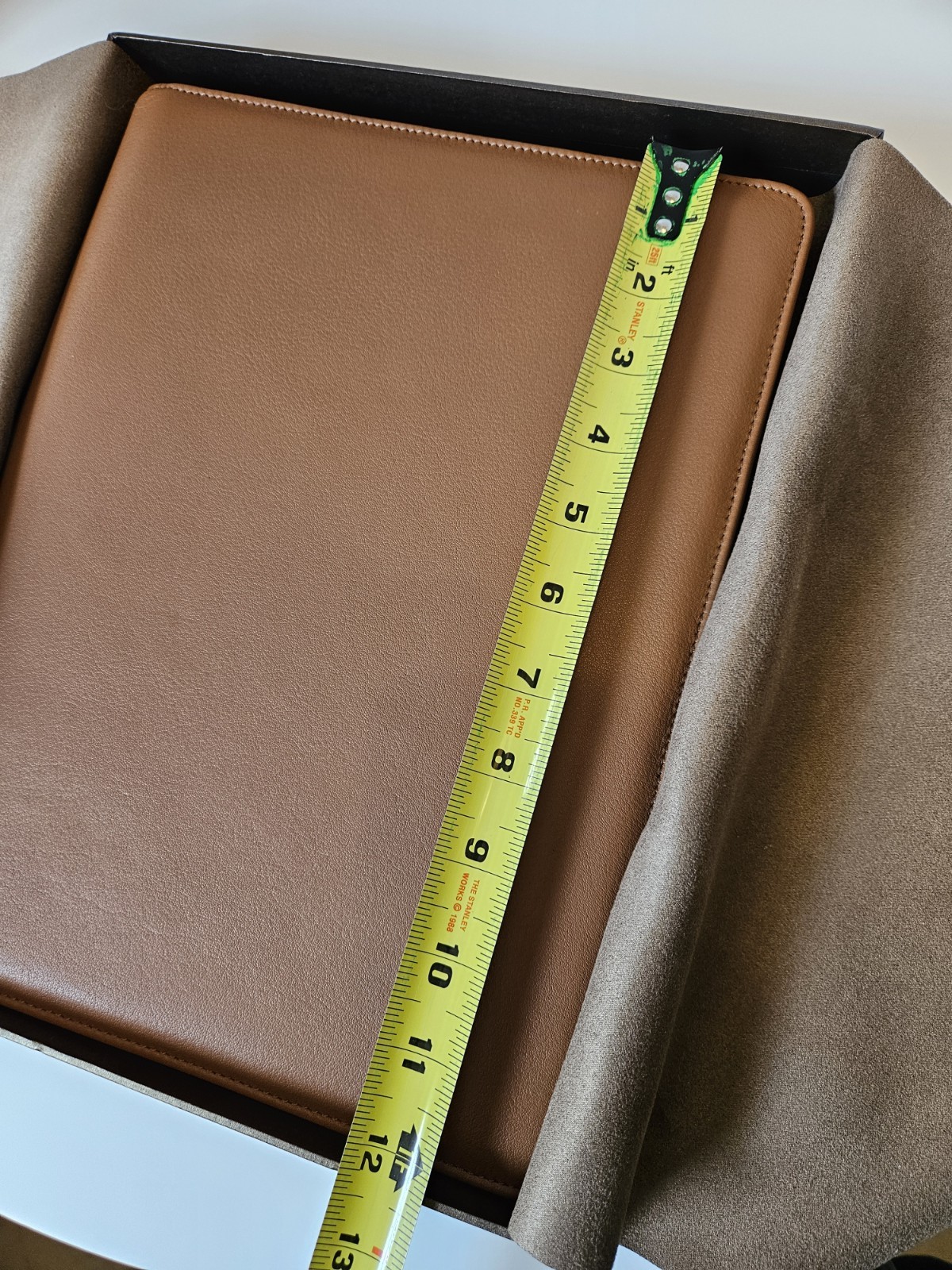 NEW LEATHEROLOGY Cognac Brown Padfolio Full Grain Leather Professional Organizer