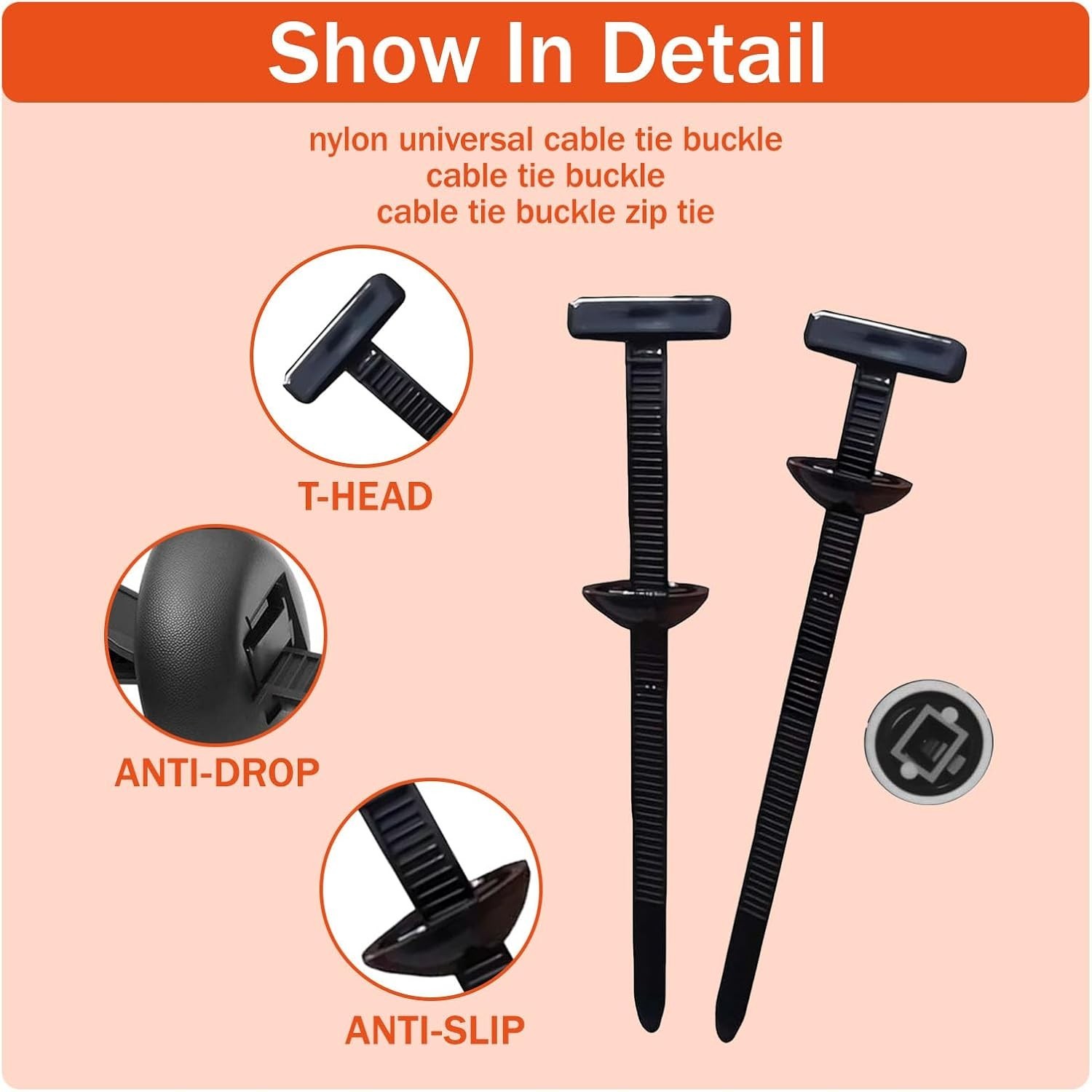 165PC for Car Fender Trunk Repair, Automotive Zipper Clips,Heavy Duty Self-Lock