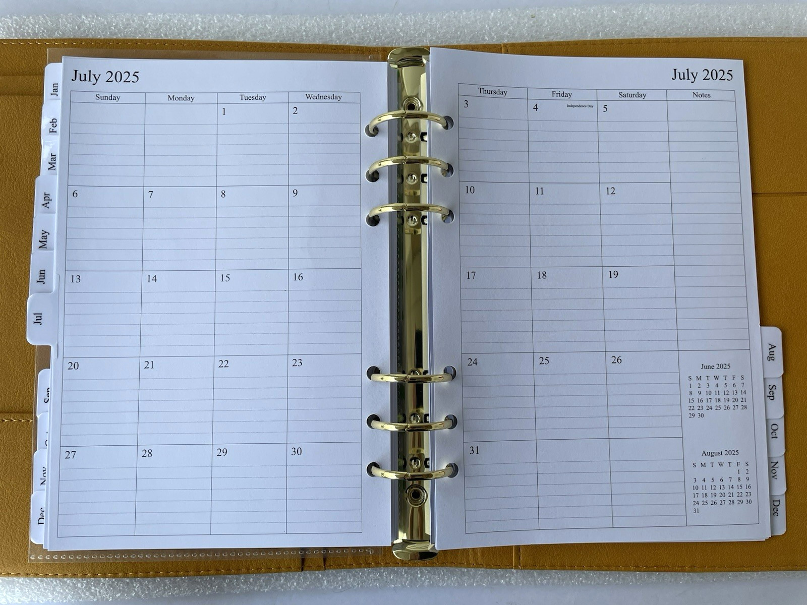 Erin Condren ~ Yellow Faux Leather Planner Binder 6-Ring – 1.25″ ~Snap ~ Perfect