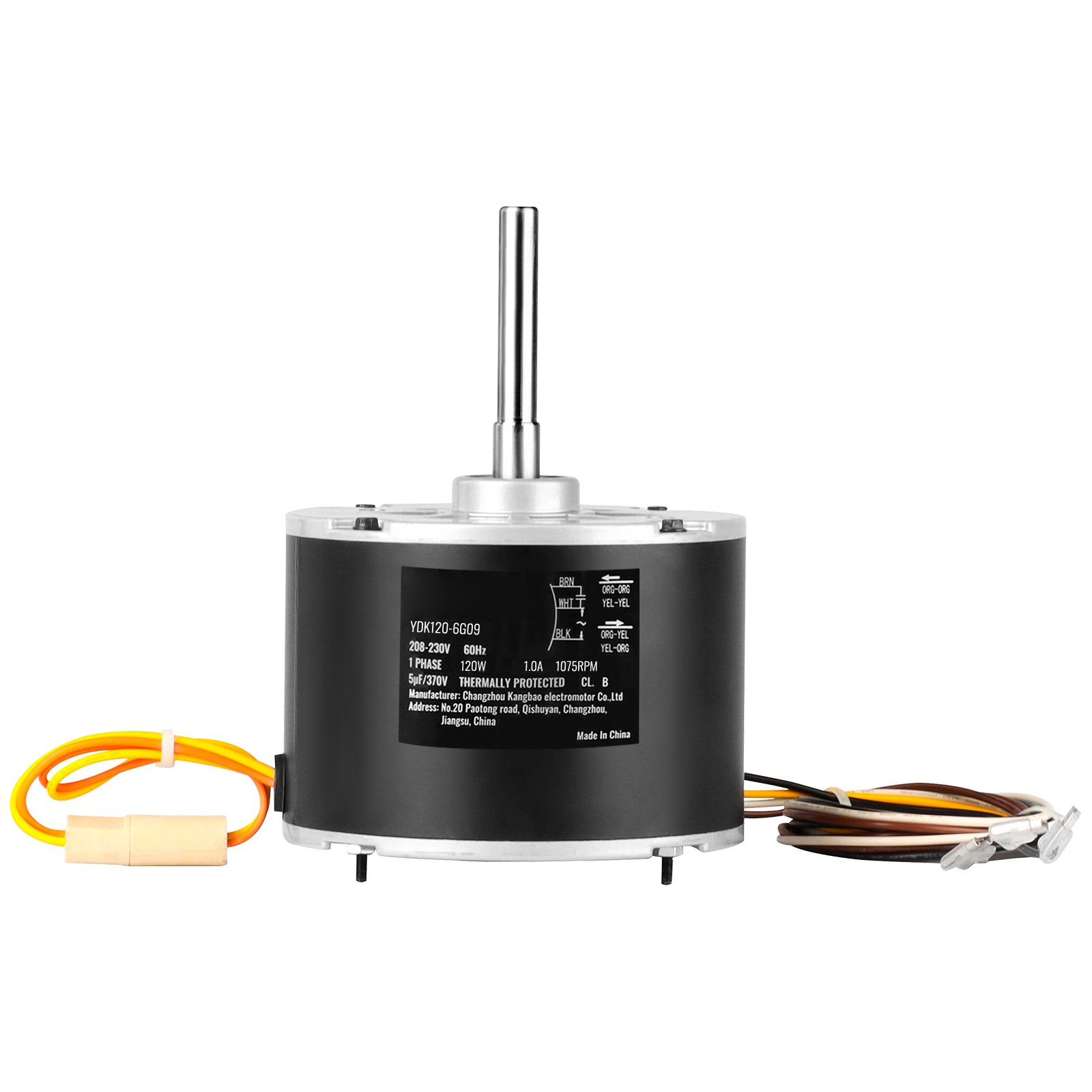 Uimoso Condenser Fan Motor 1/6HP 1075RPM 1.0A 208-230V OGD1016
