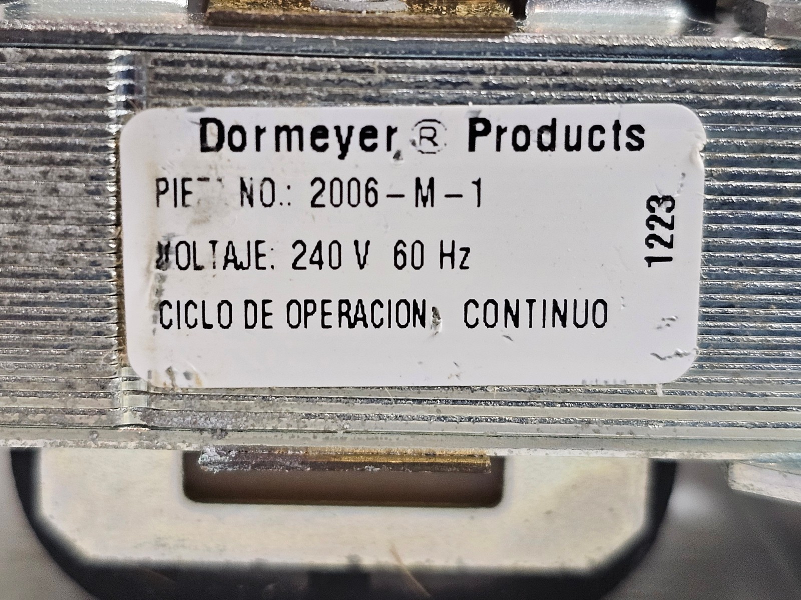 Dormeyer 2006-M-1 Laminated Solenoid Continuous Duty Cycle 240V 60Hz New