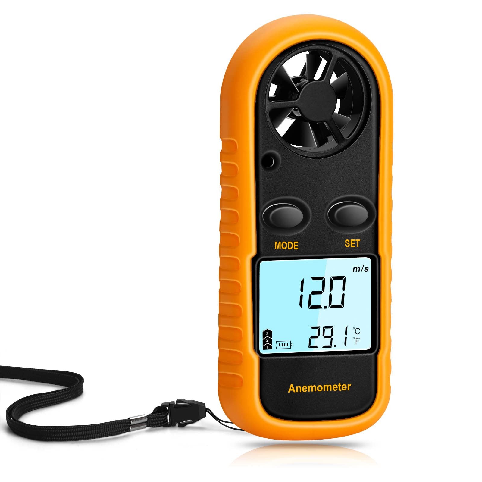 Anemometer Handheld, Light Weight Digital Wind Speed Meter, Wind Speed Temper…