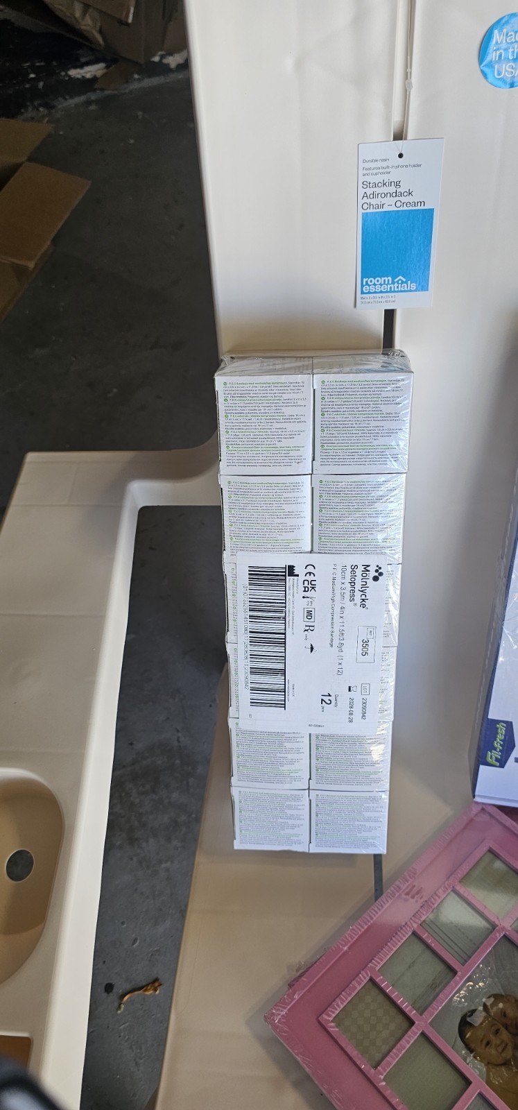Mölnlycke Setopress Sterile White Compression Bandage 12 Pack, Model 30309402