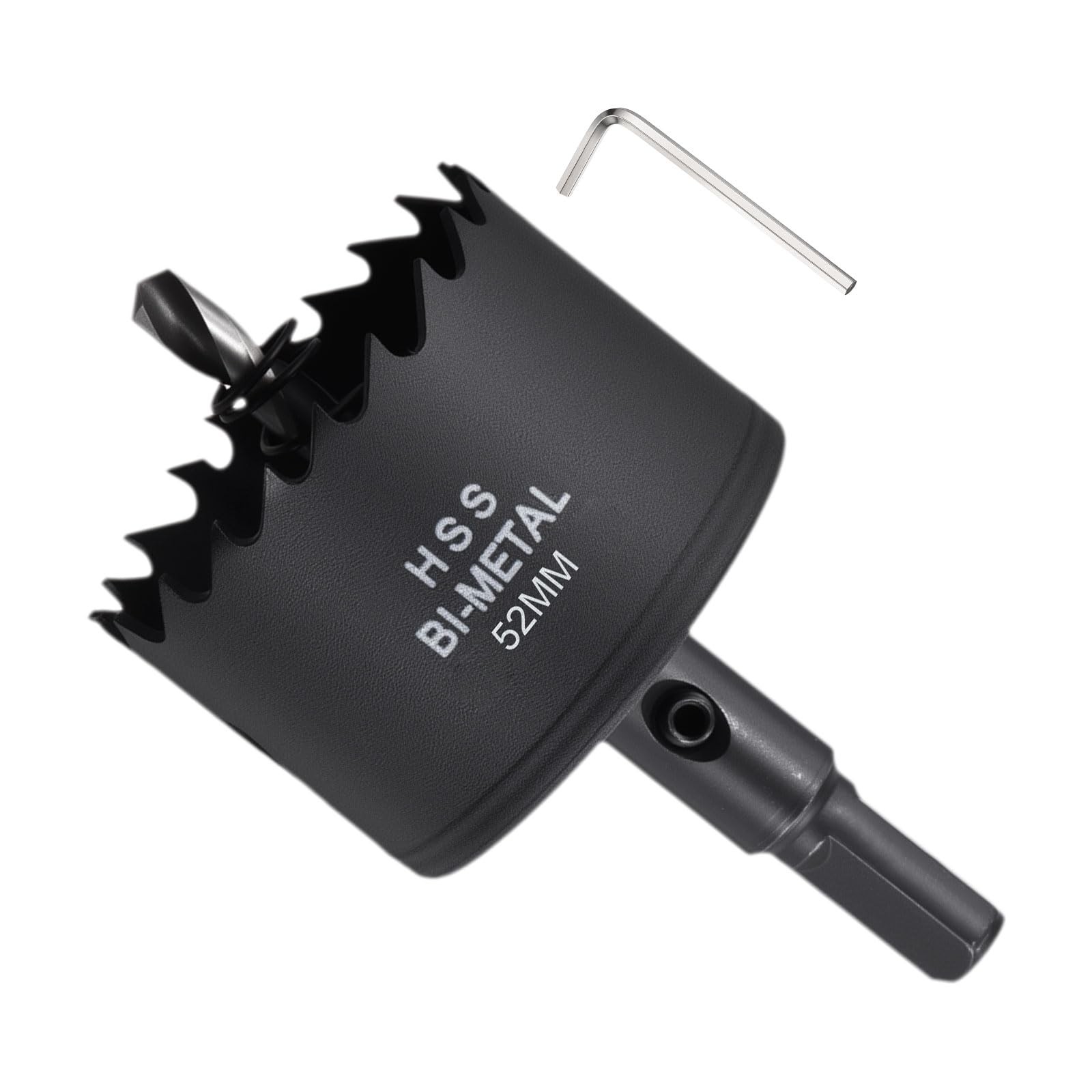 METALLIXITY Bi-Metal Hole Saw 2-1/16″, M42 HSS Circular 52mm（2-3/64″）, Black